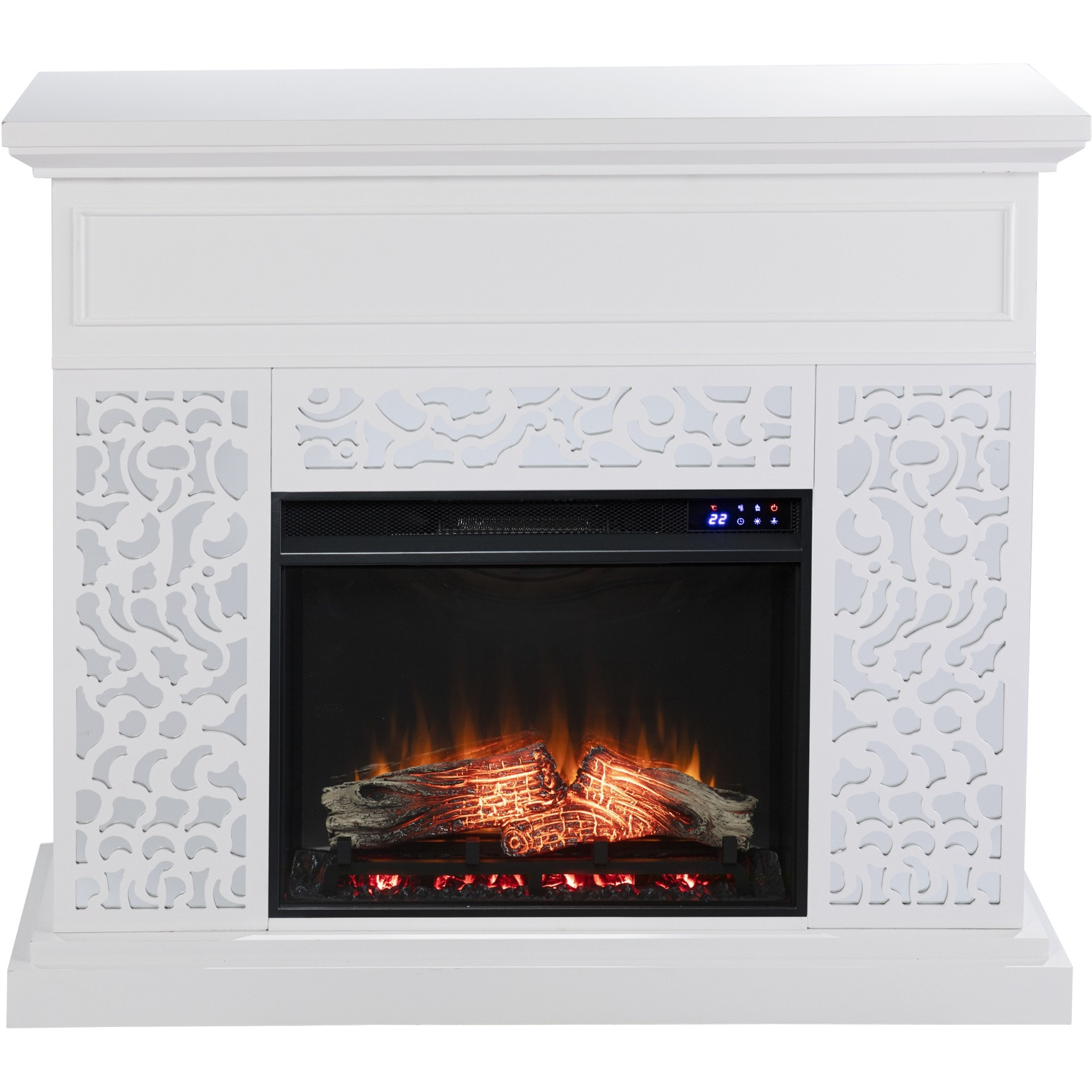 Wansford Contemporary Electric Fireplace with Touch Screen Control Panel