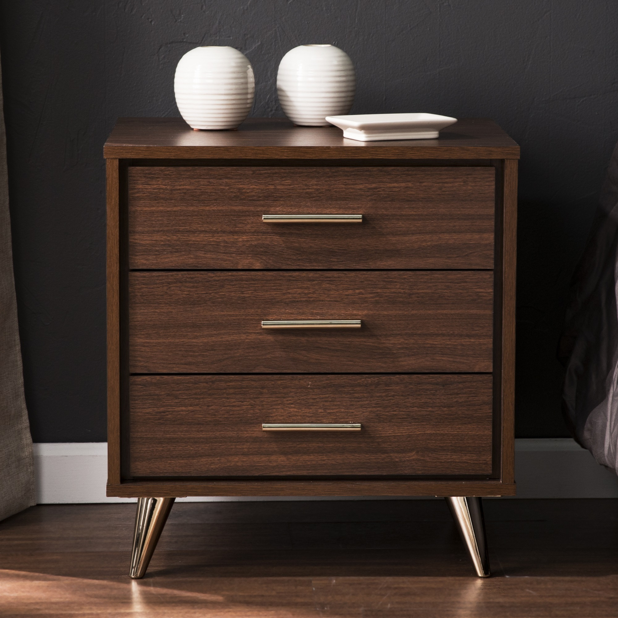 Oren Modern Bedside Table with Drawers