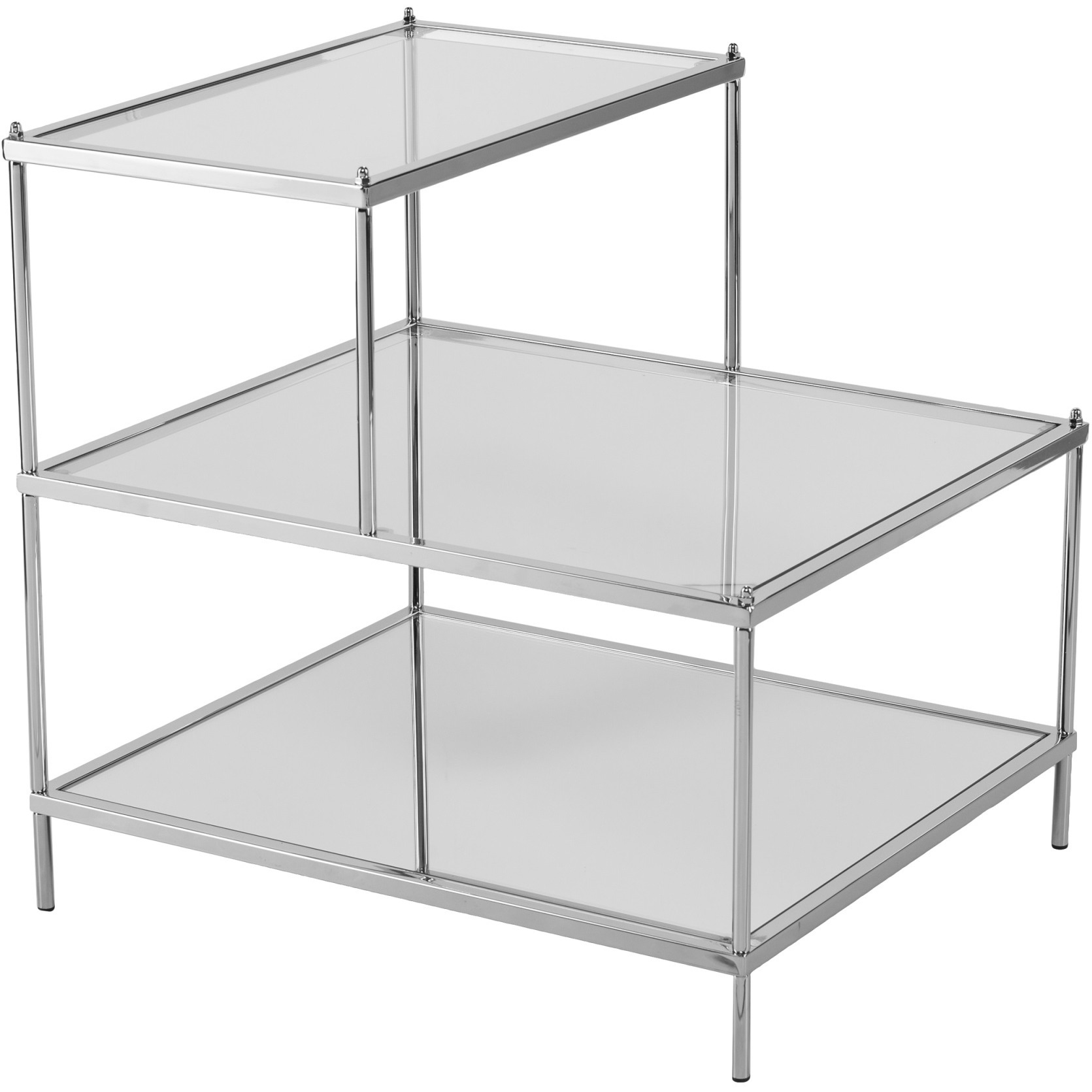 Knox Glam Mirrored Accent Table - Chrome
