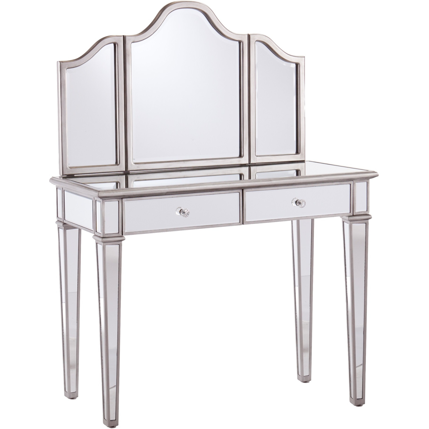 Kalla Mirrored Vanity Set with Storage - 2pc