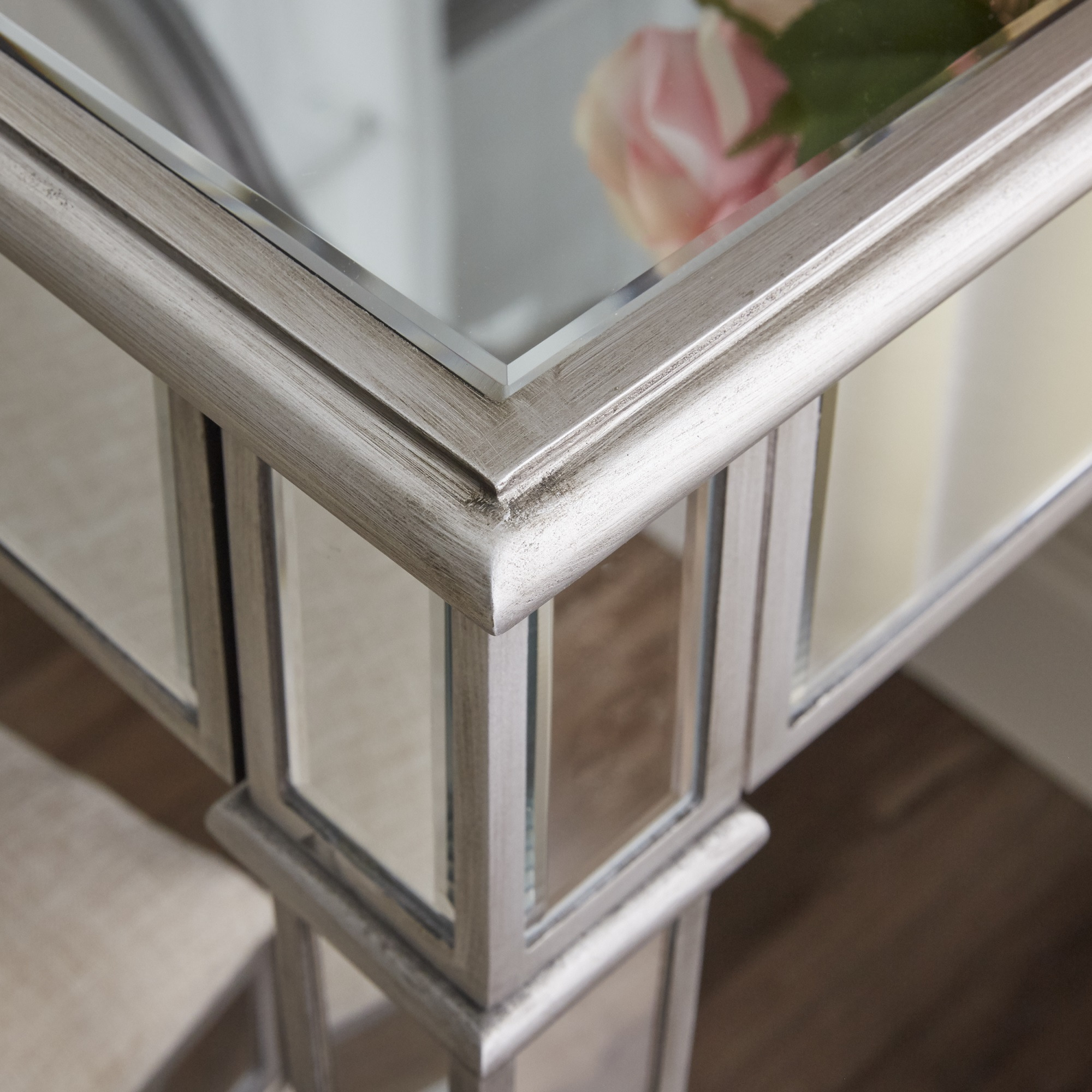 Kalla Mirrored Vanity Set with Storage - 2pc