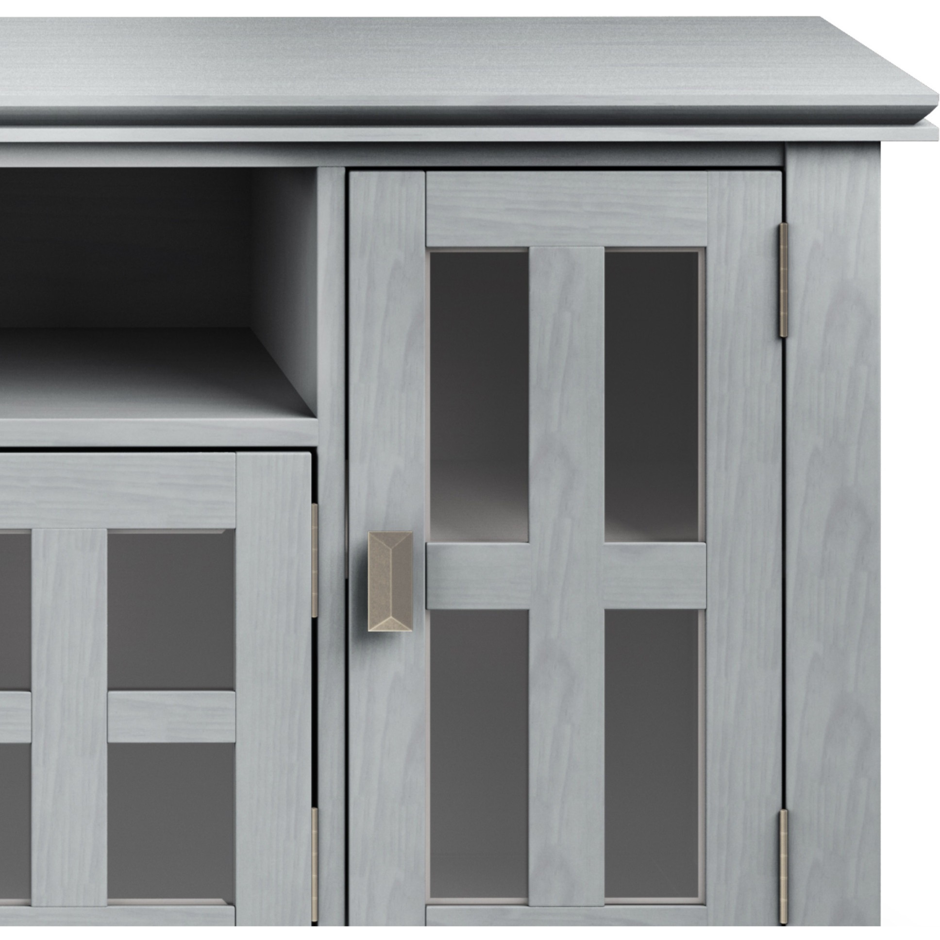 Artisan SOLID WOOD 72 inch TV Media Stand in Fog Grey For TVs up to 80 inches