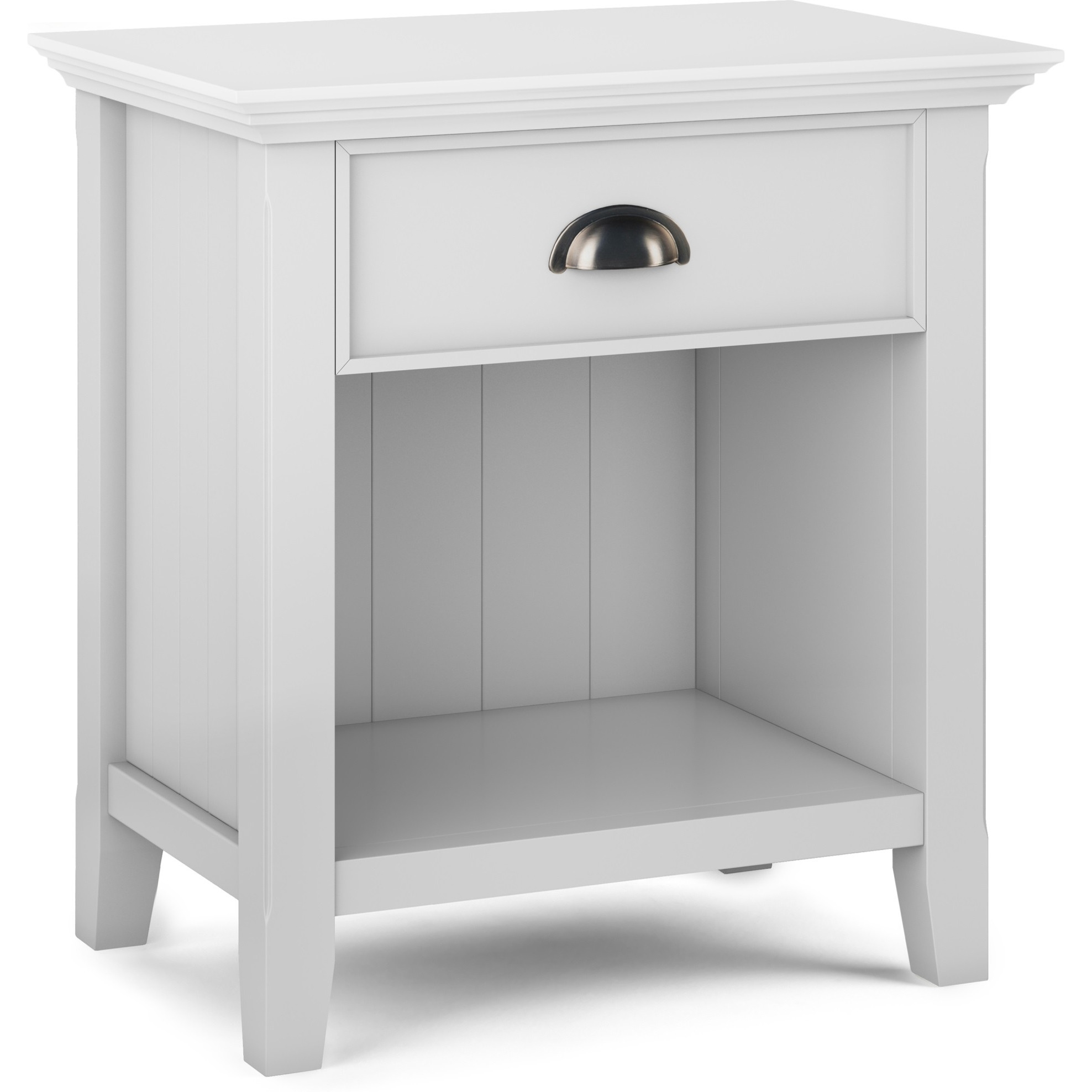 Acadian SOLID WOOD Bedside Table in White