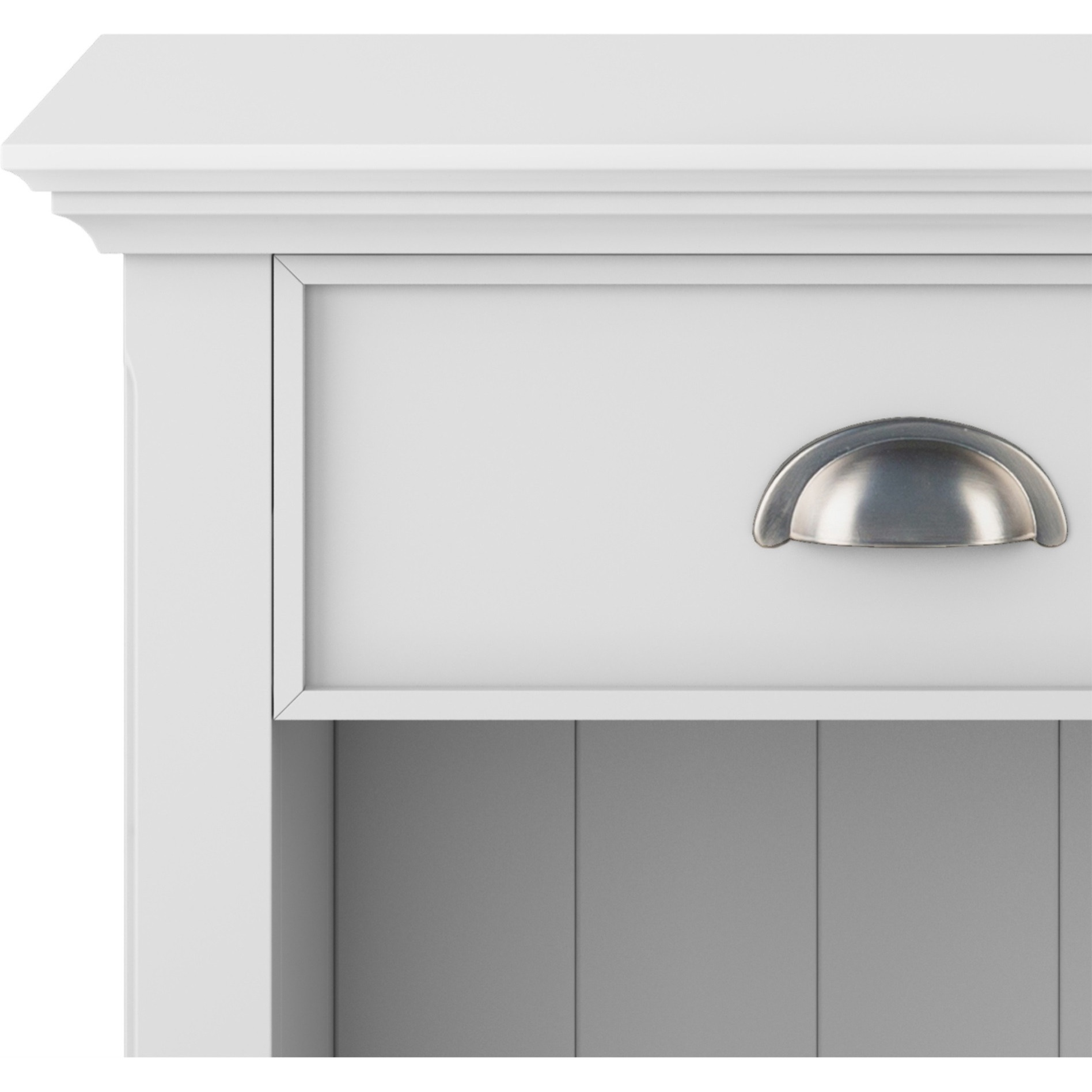 Acadian SOLID WOOD Bedside Table in White