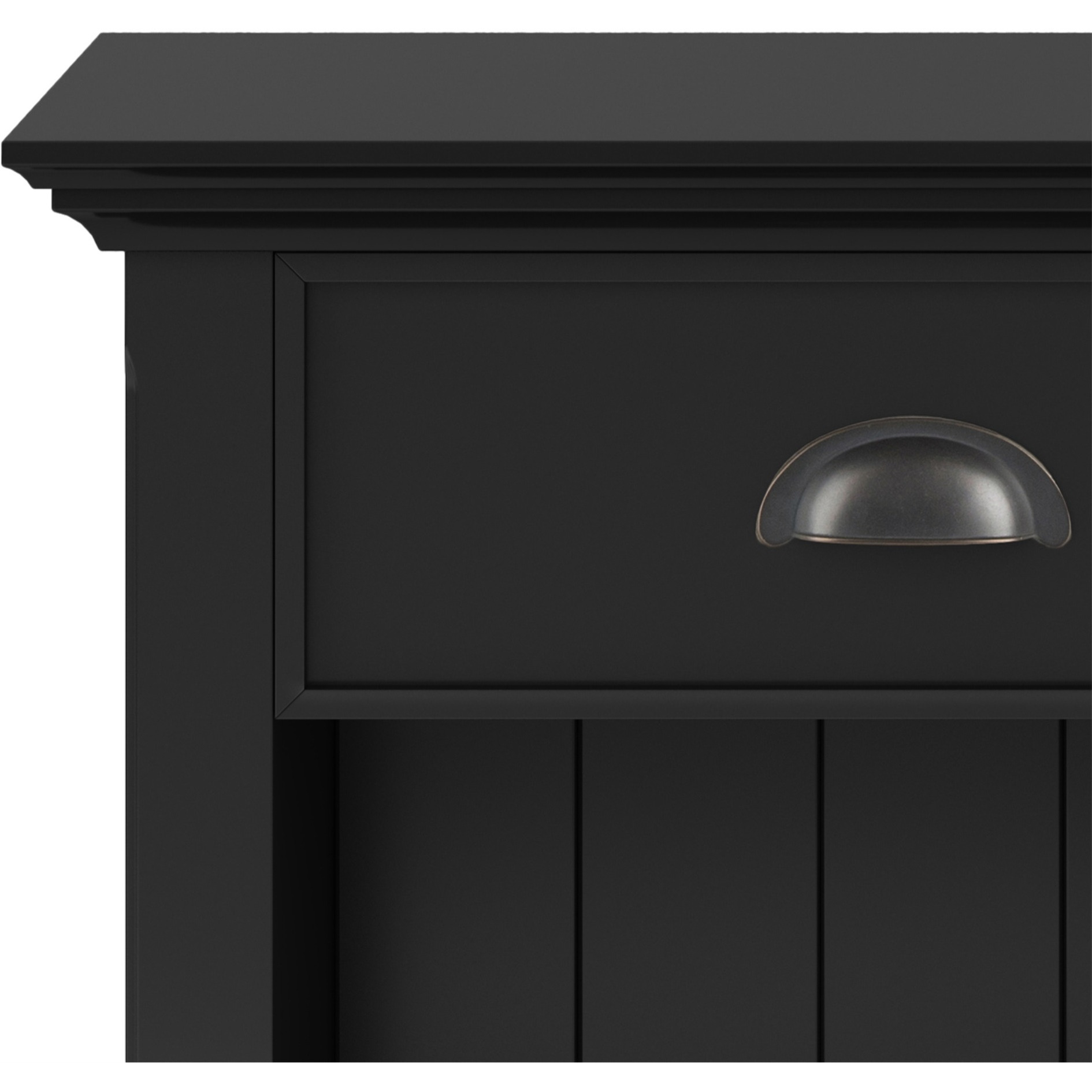 Acadian SOLID WOOD Bedside Table in Black