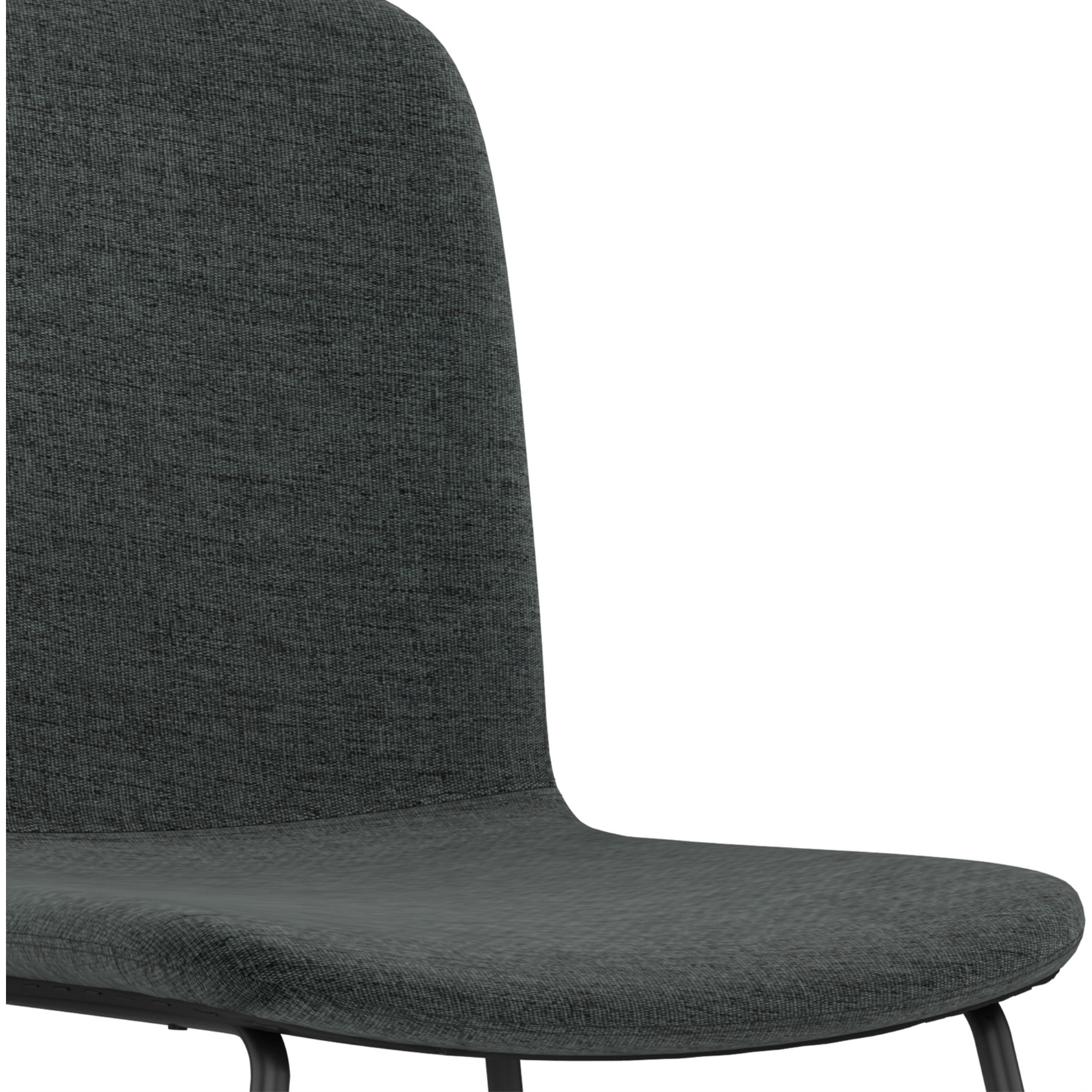 Wilcox Dining Chair (Set of 2) in Charcoal Grey Woven Fabric