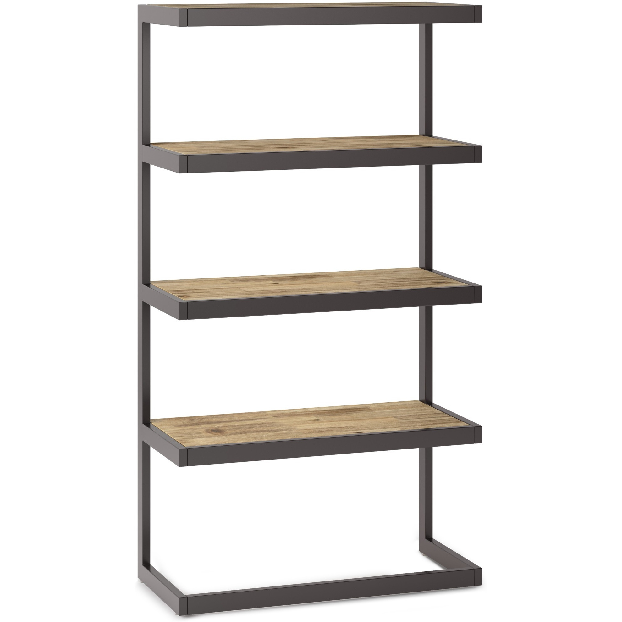Erina SOLID ACACIA WOOD Bookcase in Distressed Golden Wheat