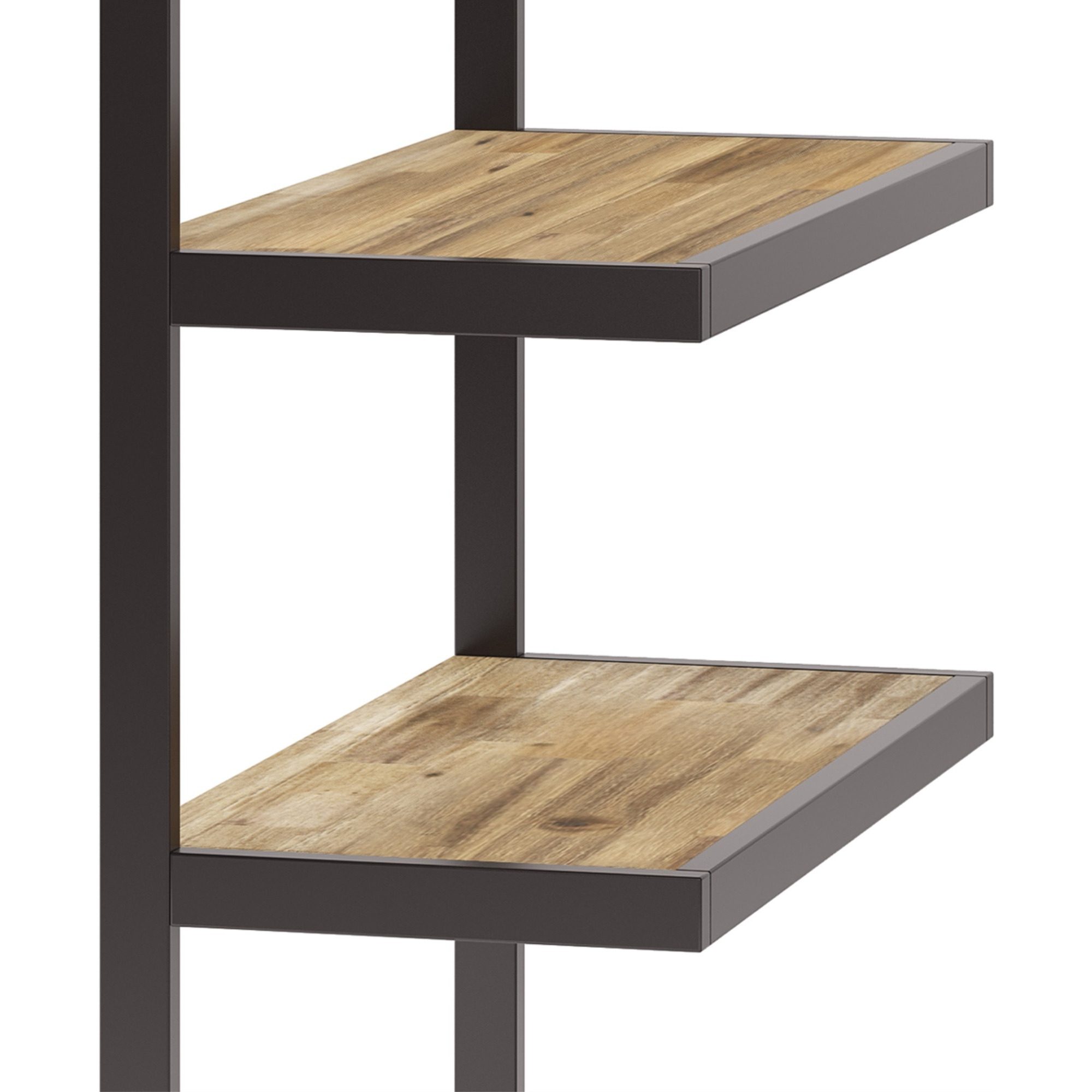 Erina SOLID ACACIA WOOD Bookcase in Distressed Golden Wheat