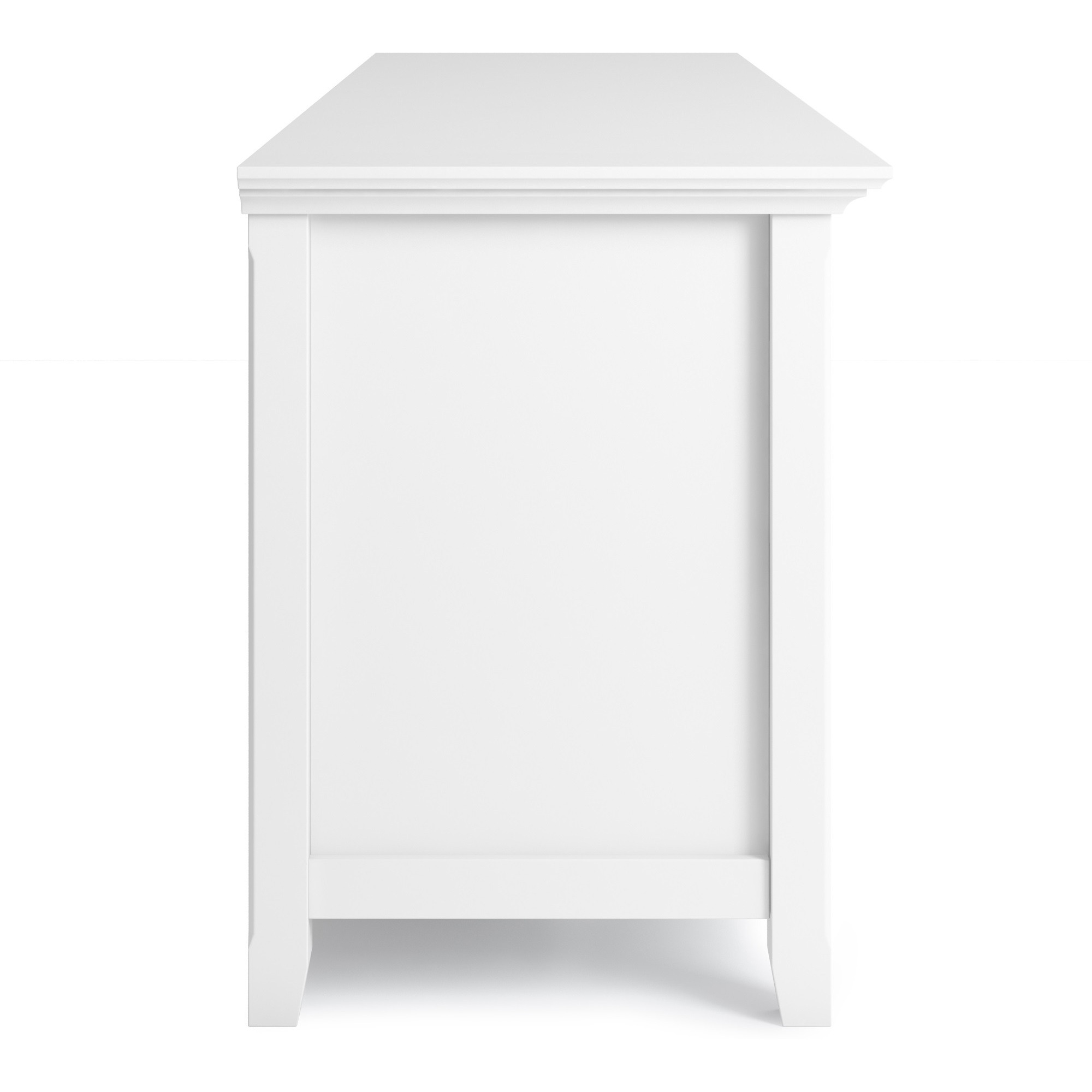 Amherst SOLID WOOD 72 inch Wide TV Media Stand in White For TVs up to 80 inches