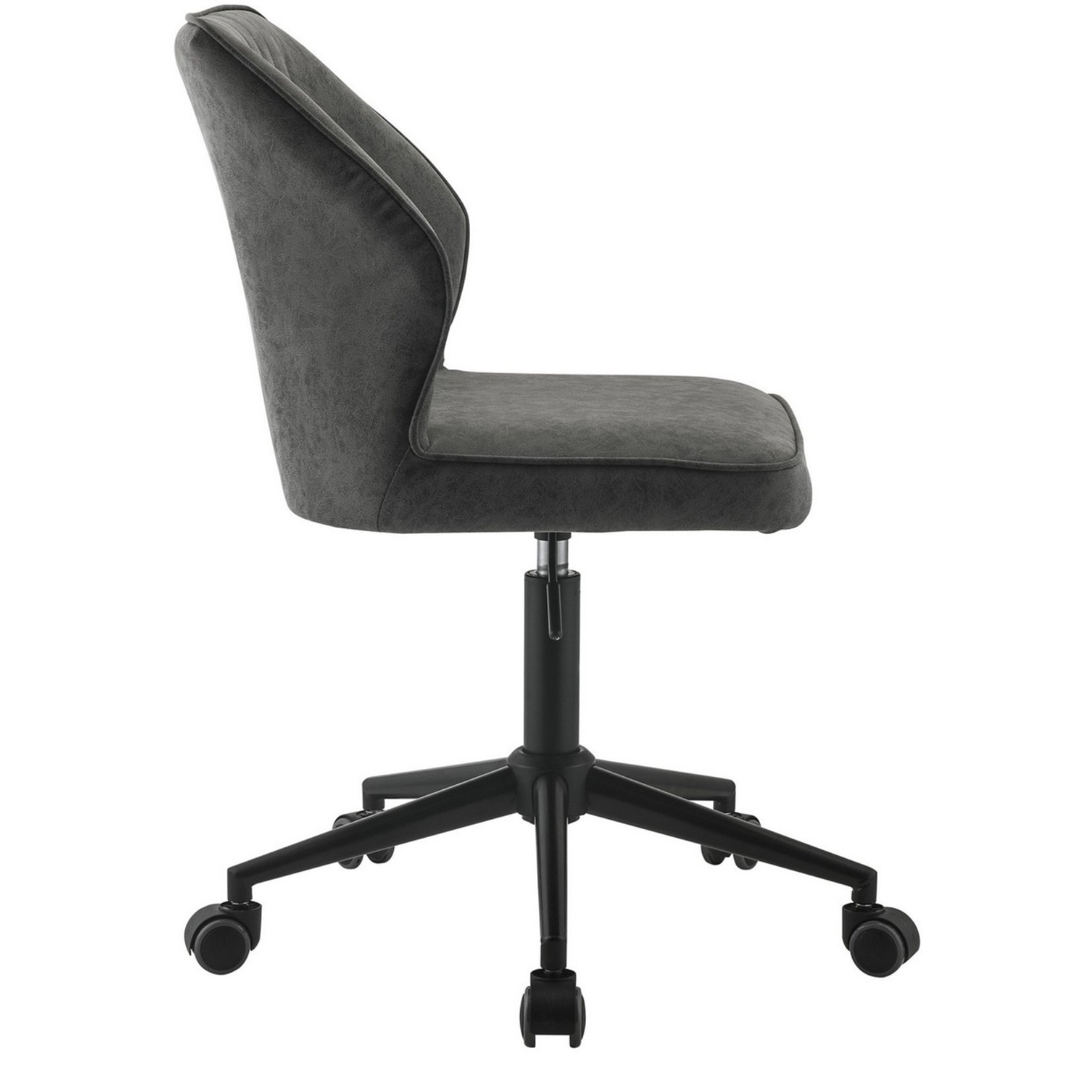 Swivel Office Chair with Stitching Details and Starbase, Gray