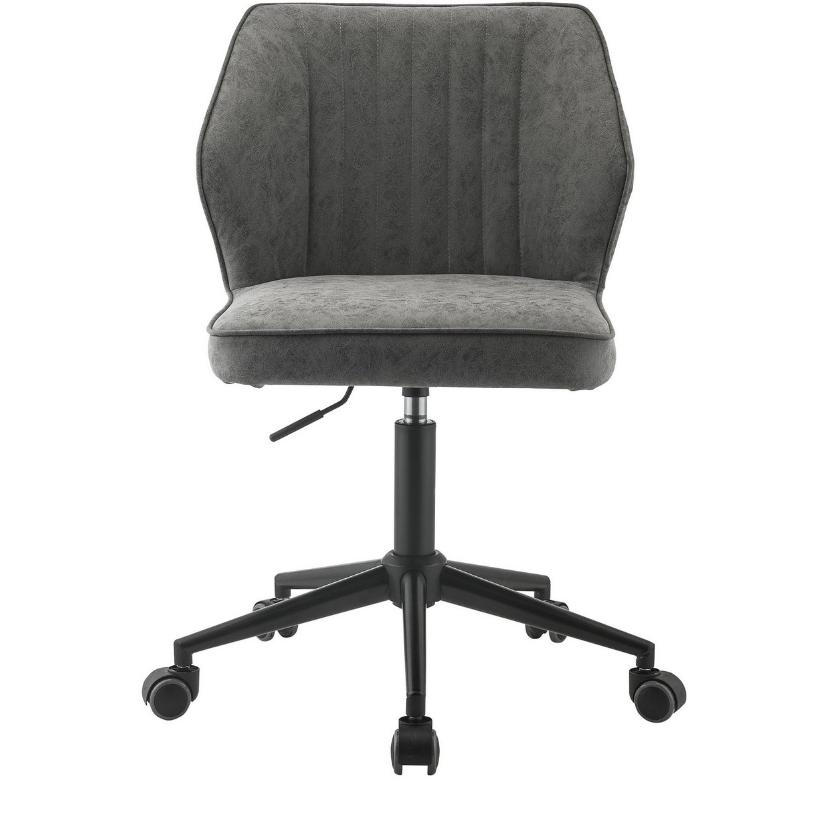 Swivel Office Chair with Stitching Details and Starbase, Gray