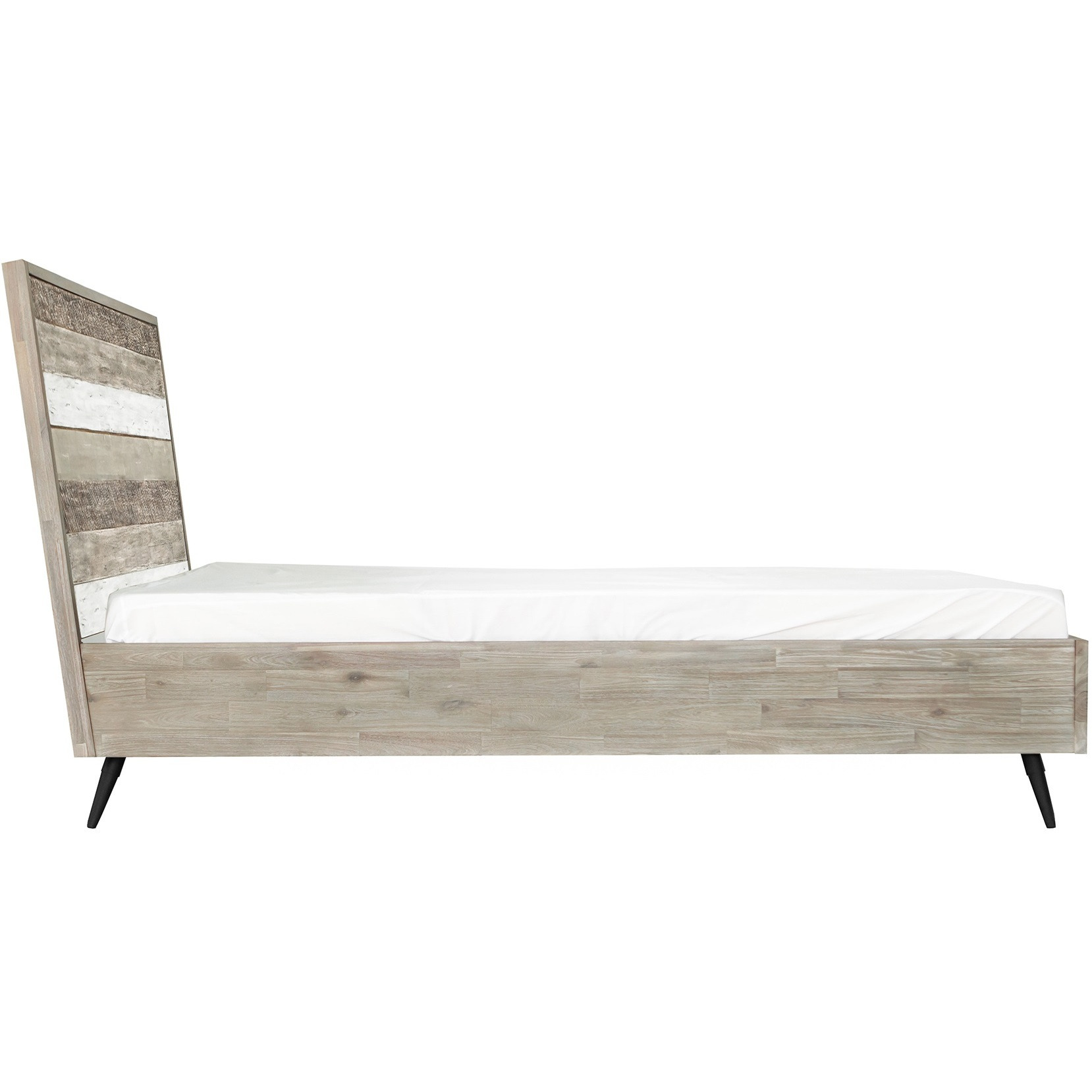 Bridges Queen Platform Bed in Two Tone Acacia Wood