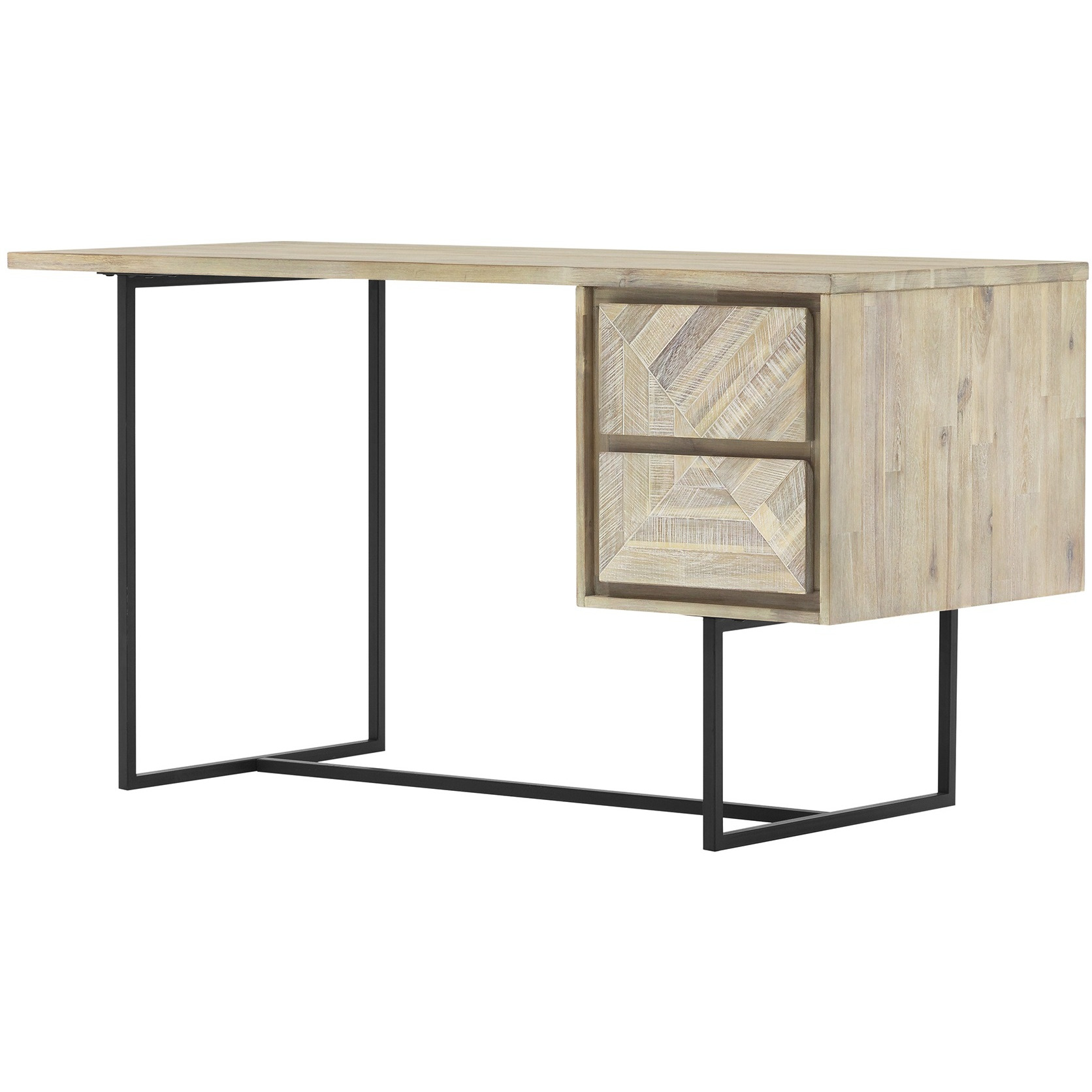 Peridot 2 Drawer Desk in Natural Acacia Wood
