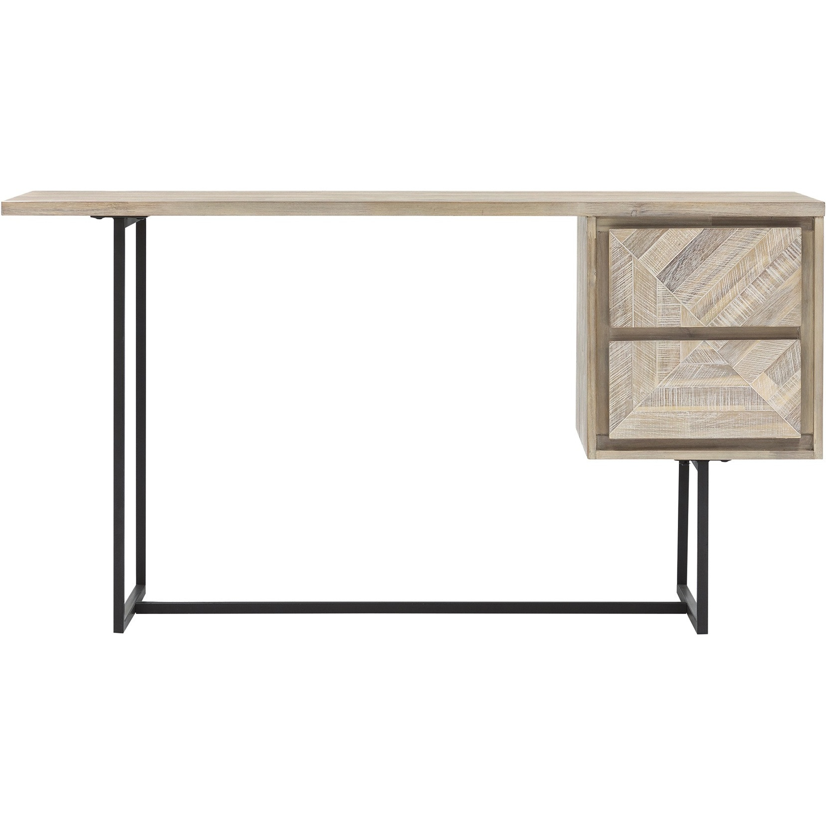 Peridot 2 Drawer Desk in Natural Acacia Wood
