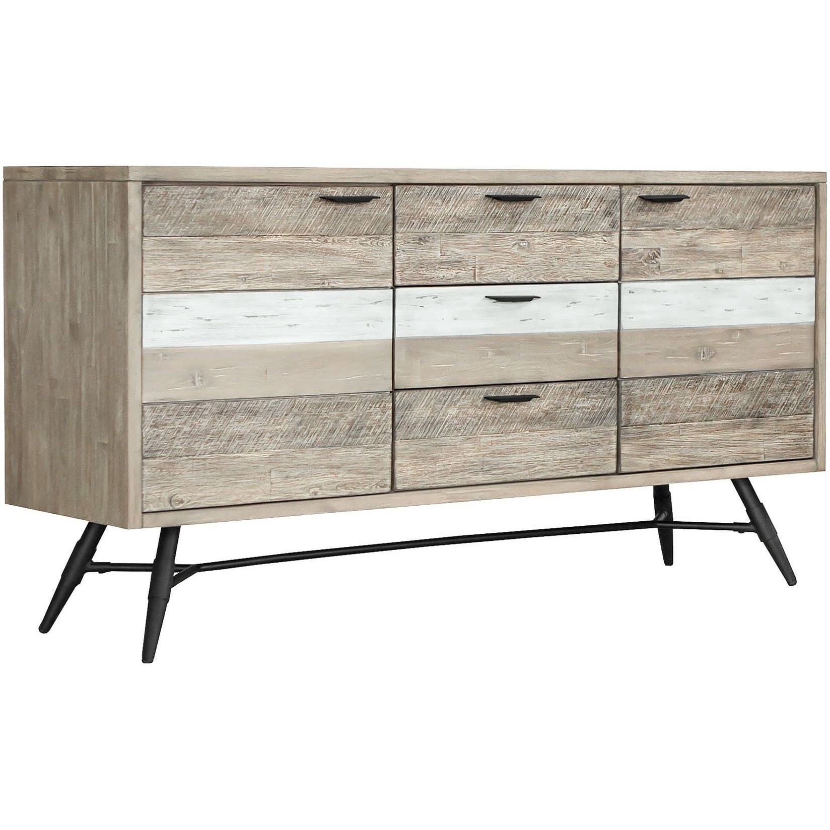 Bridges Sideboard Buffet Cabinet in Two Tone Acacia Wood