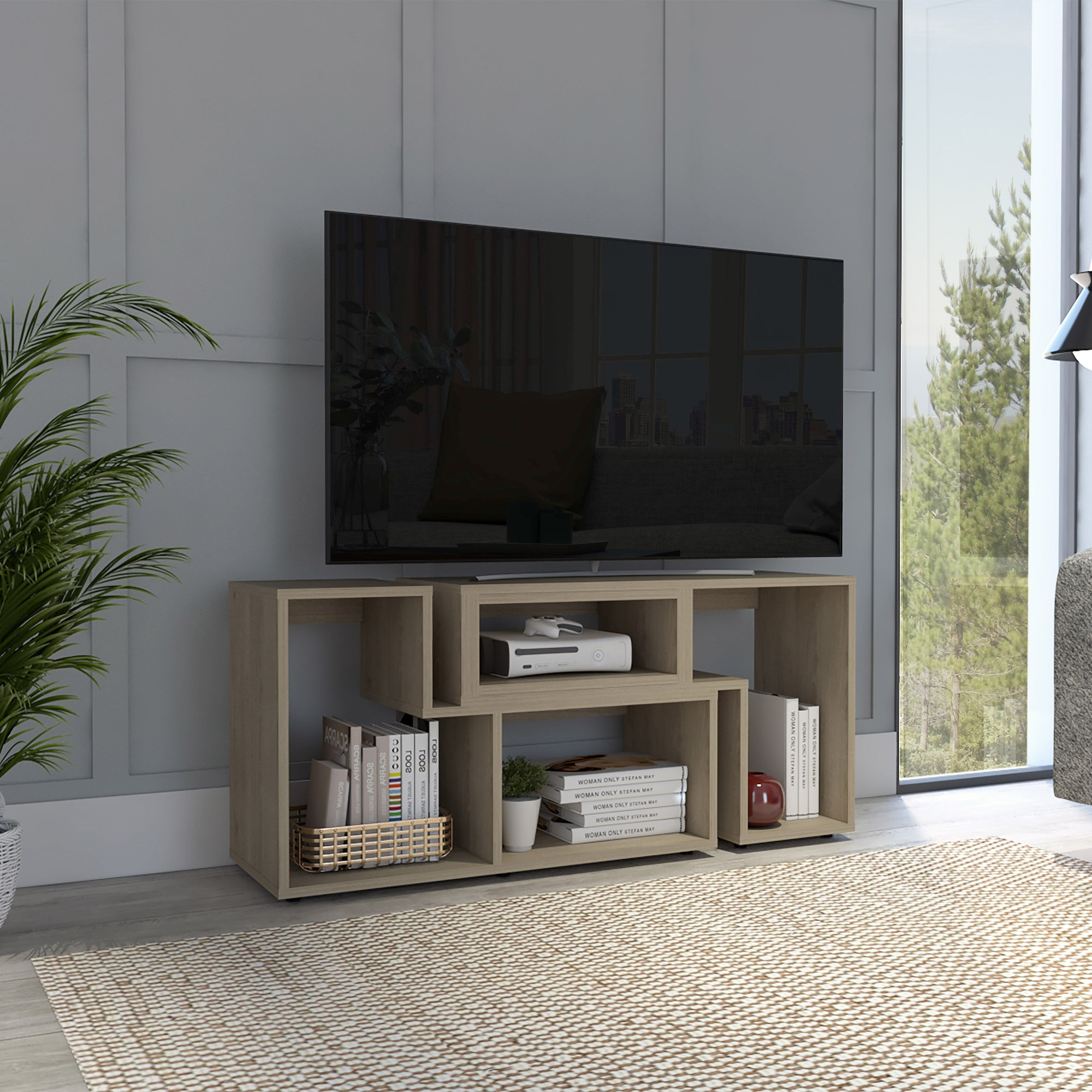 Beijing Extendable TV Stand, Multiple Shelves