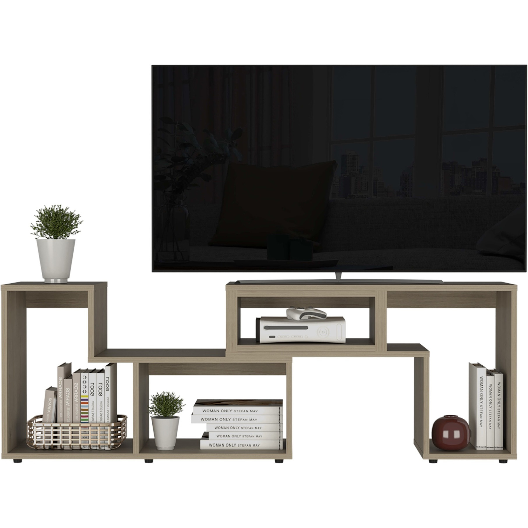 Beijing Extendable TV Stand, Multiple Shelves
