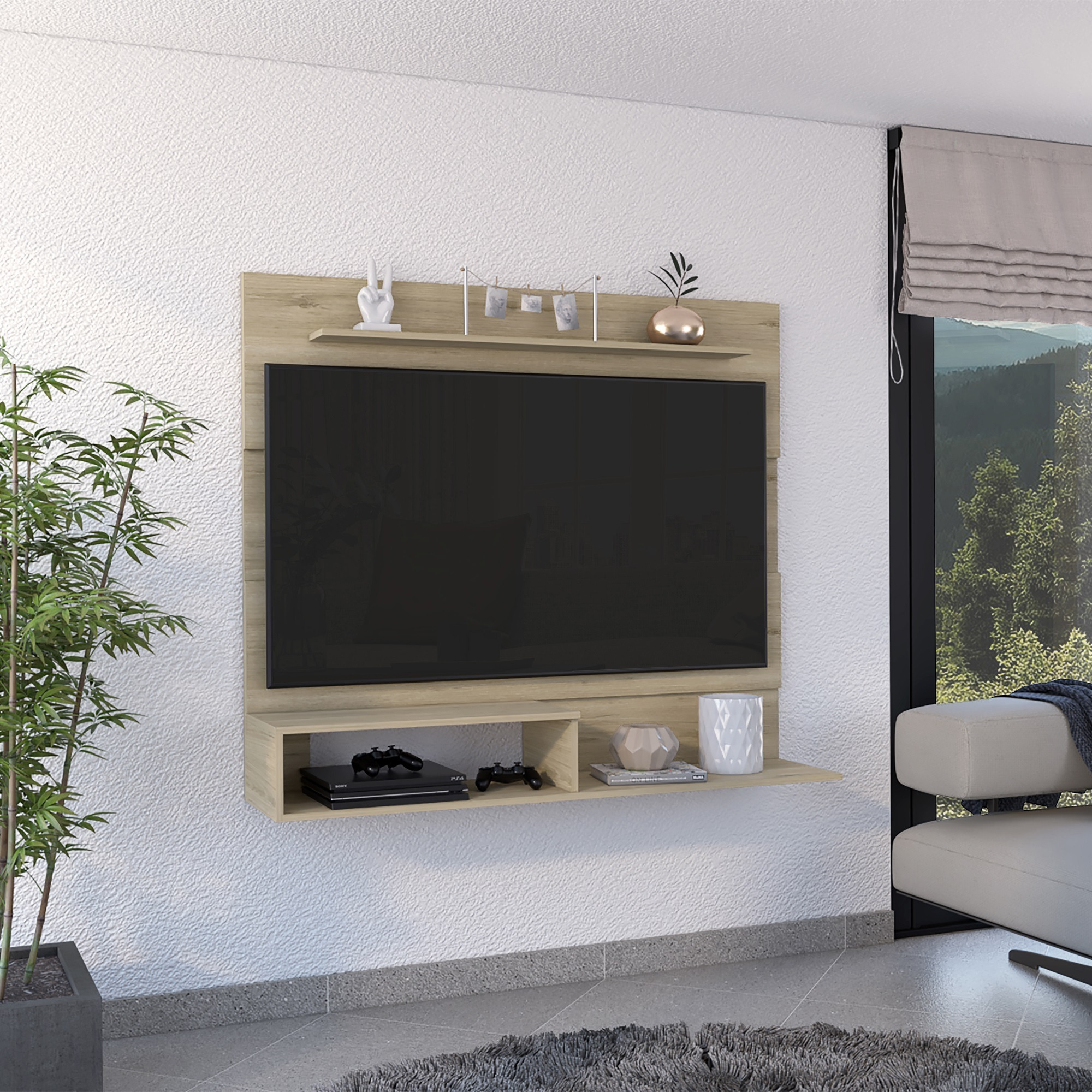 Beijing Floating Entertainment Center, One Superior Shelf, Two Shelves, Space For The TVs up 55"