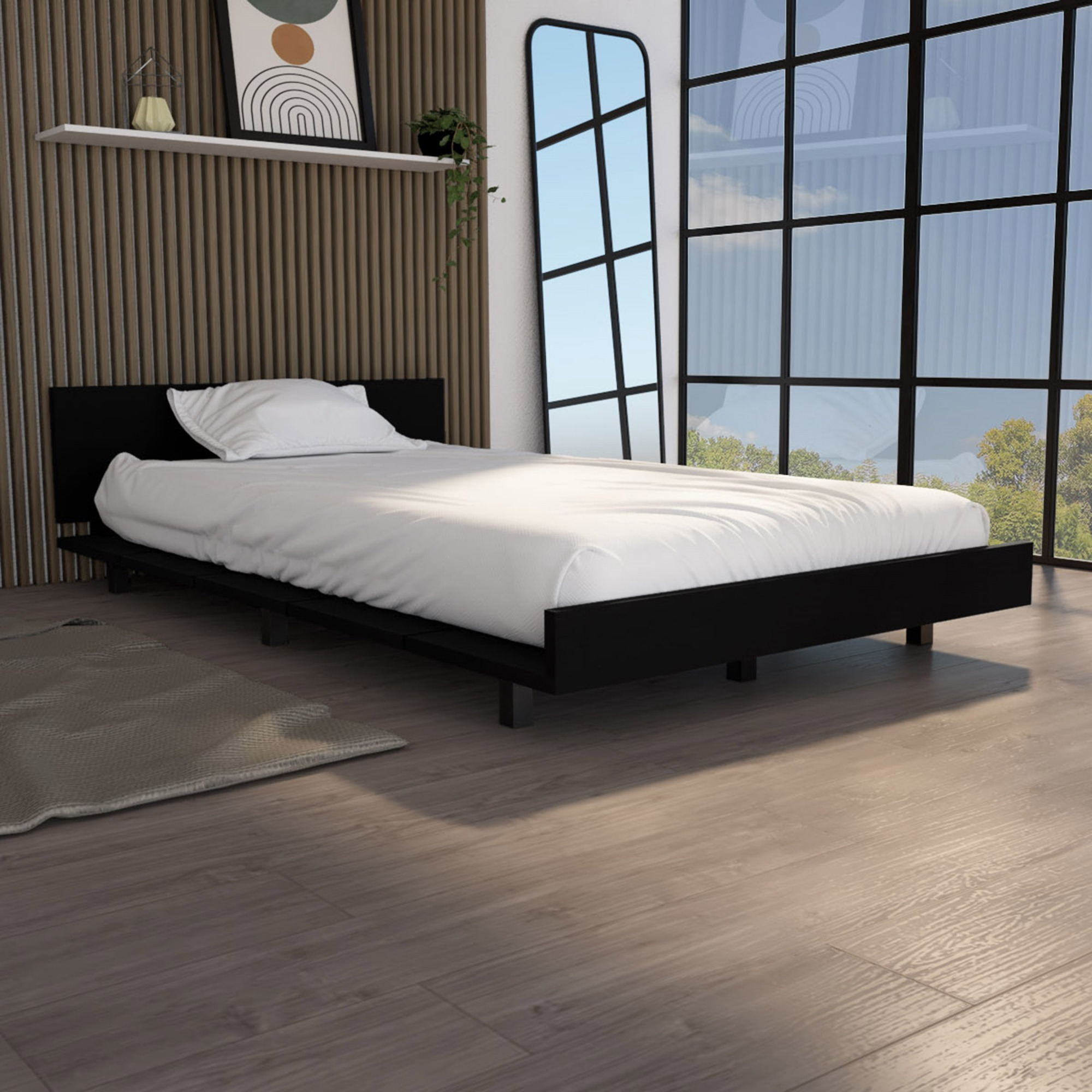 Kaia Twin Bed Frame, Headboard