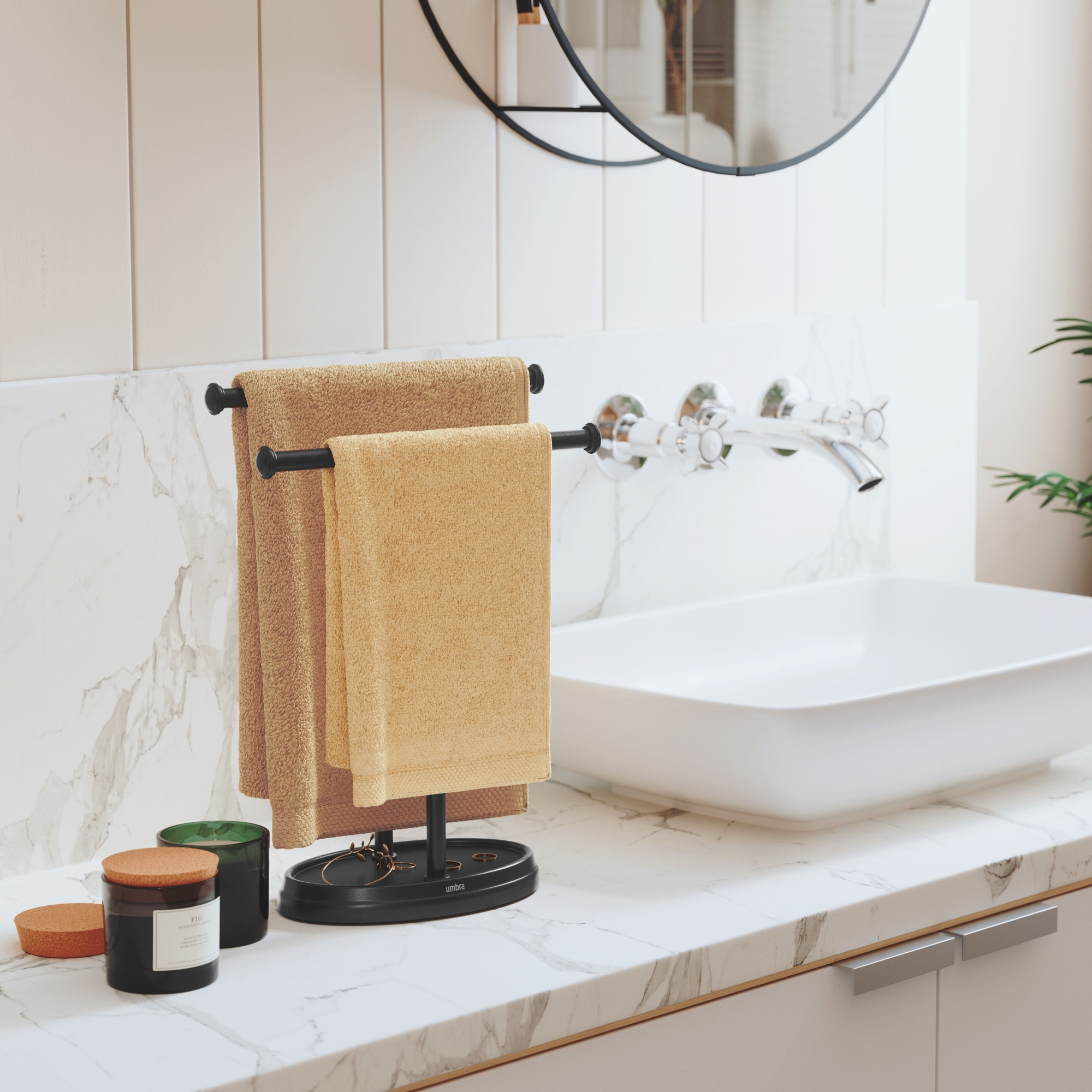 PALM TOWEL TREE KD BLACK