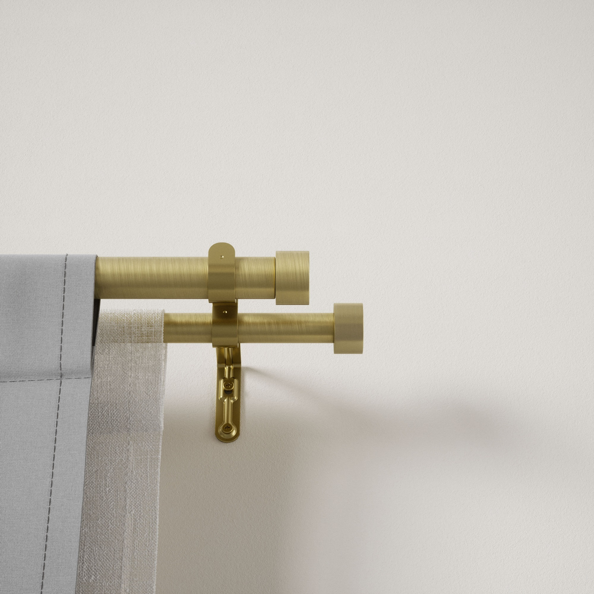 CAPPA 1 DBL ROD 36-66 BRASS