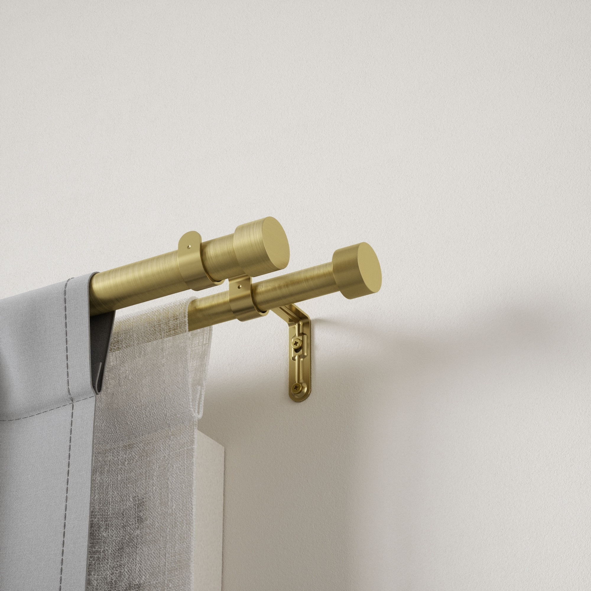 CAPPA 1 DBL ROD 36-66 BRASS