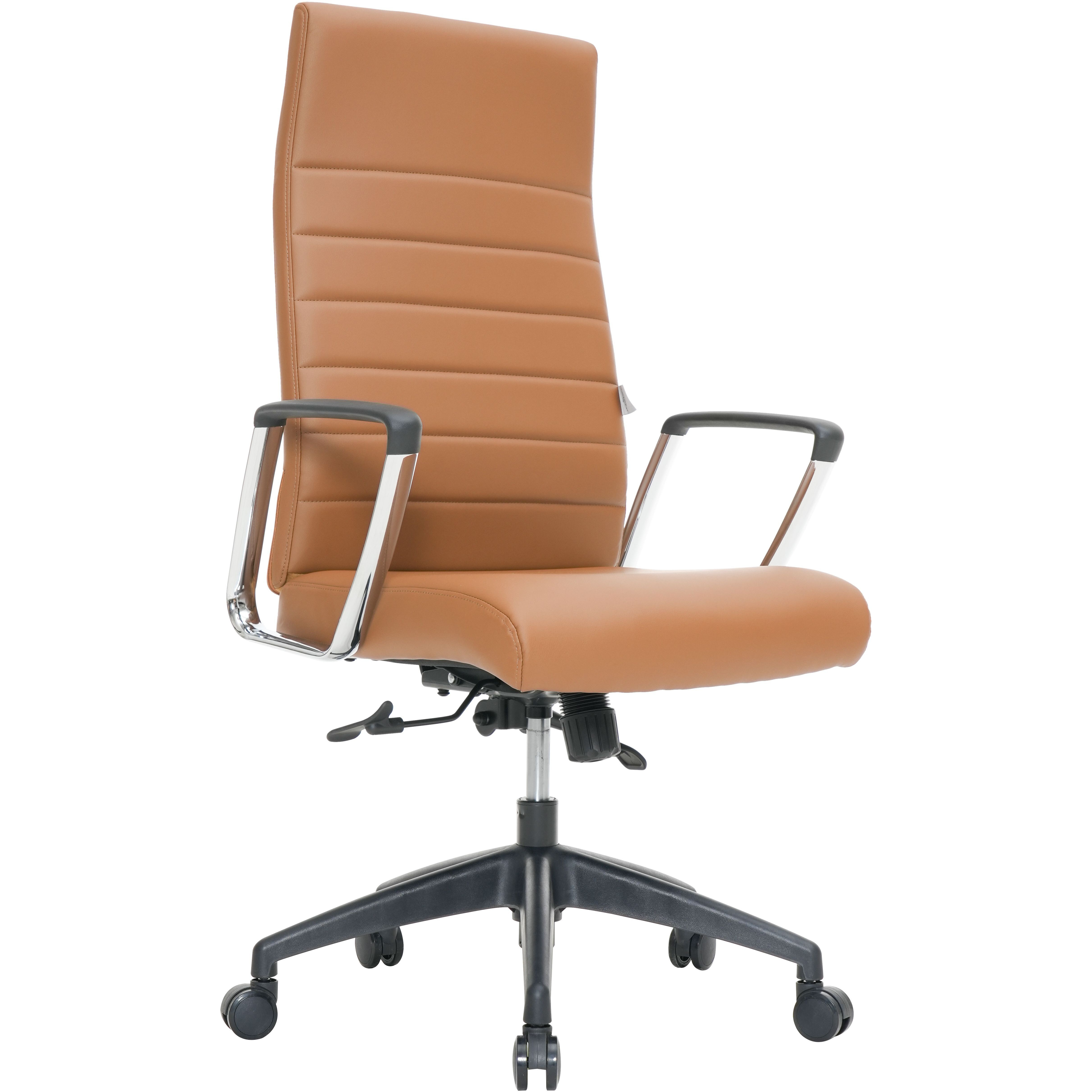 LeisureMod Hilton Modern High-Back Leather Office Chair