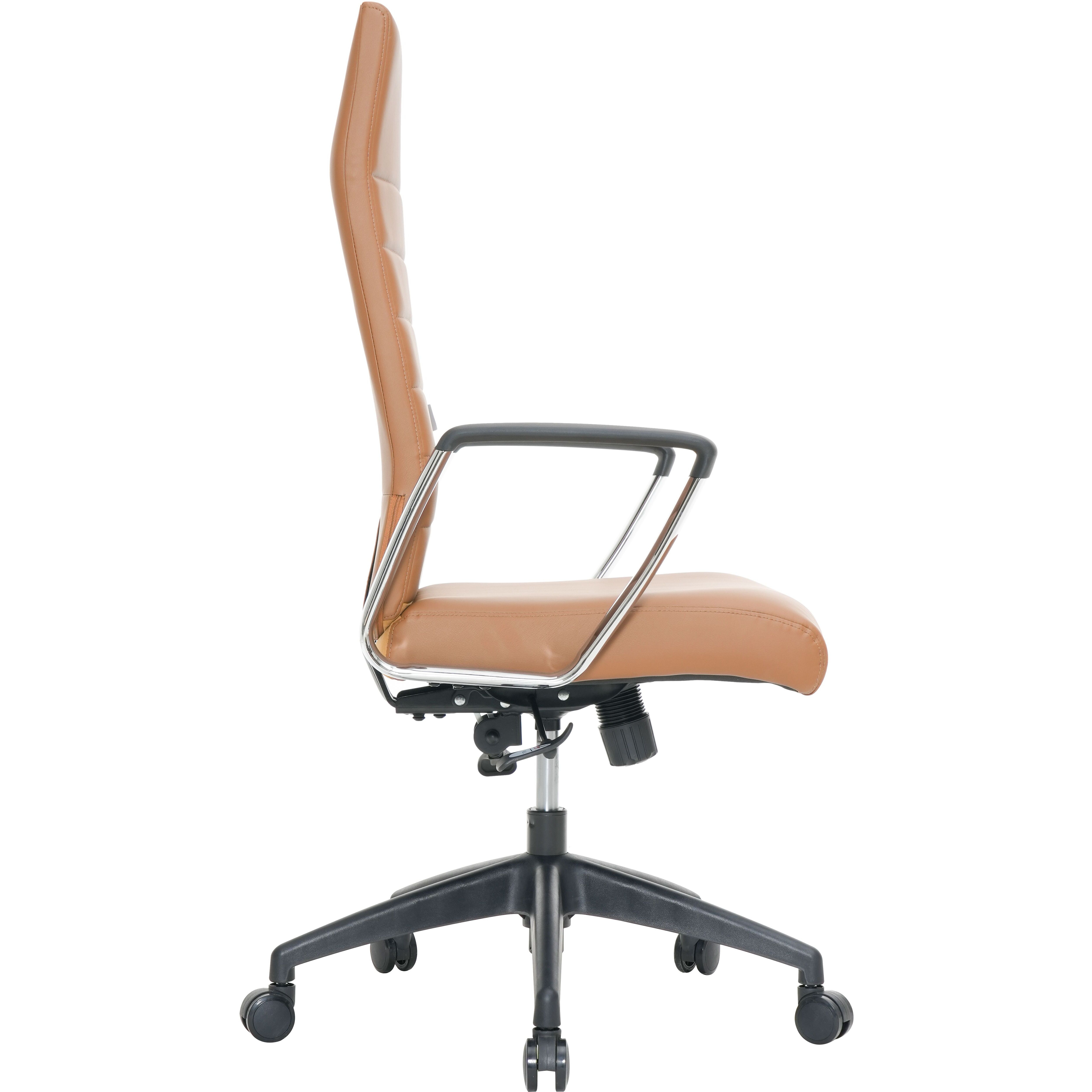 LeisureMod Hilton Modern High-Back Leather Office Chair