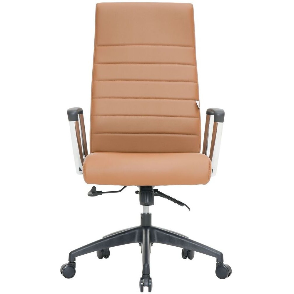 LeisureMod Hilton Modern High-Back Leather Office Chair