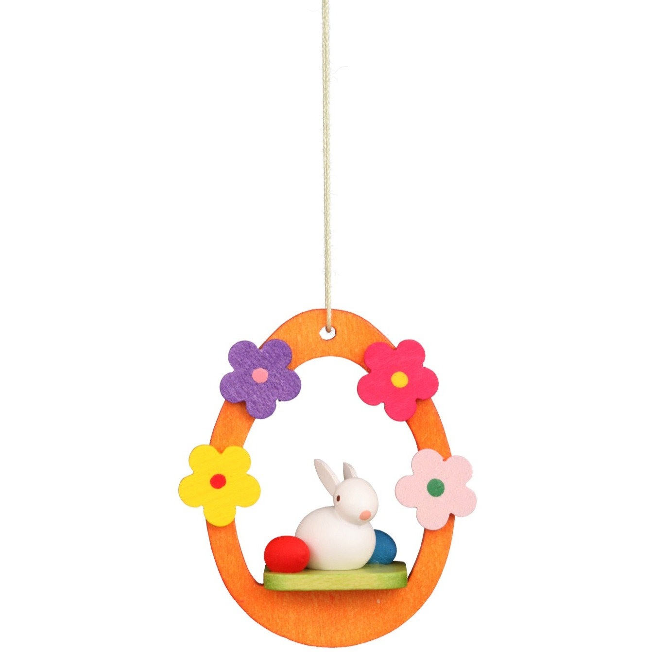 11-0602 - Christian Ulbricht Ornament - Rabbit in Egg - 2.25&quotH x 1.9&quotW x .8&quotD