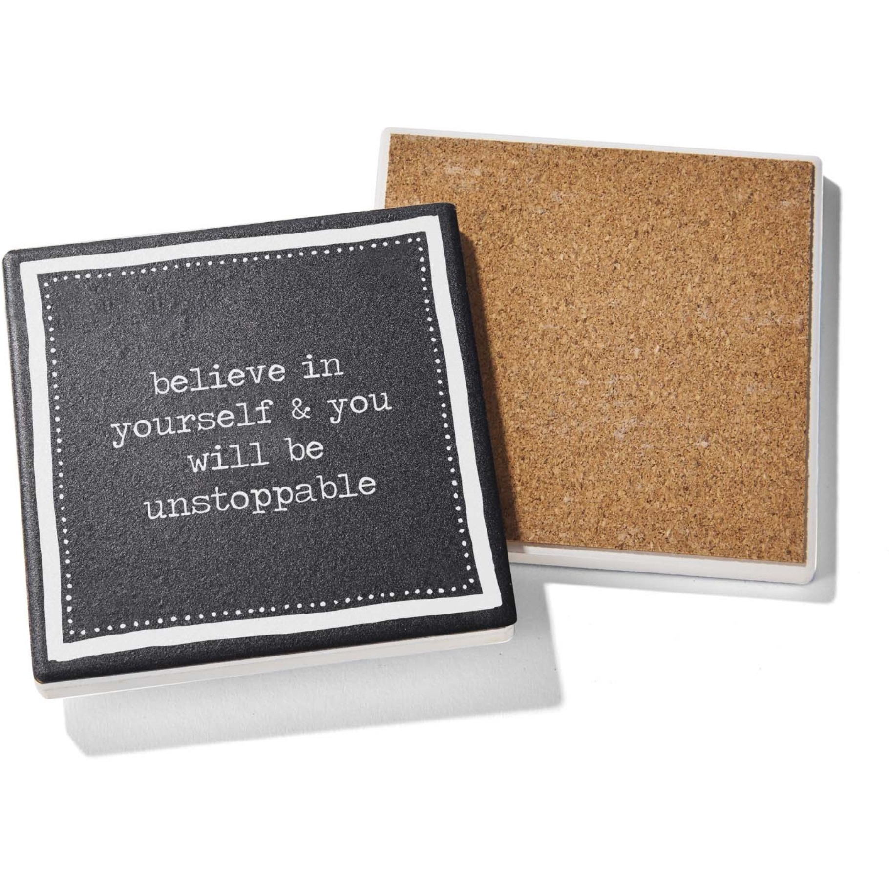 Just Be You Set of 4 Ceramic Coasters 4.25''D