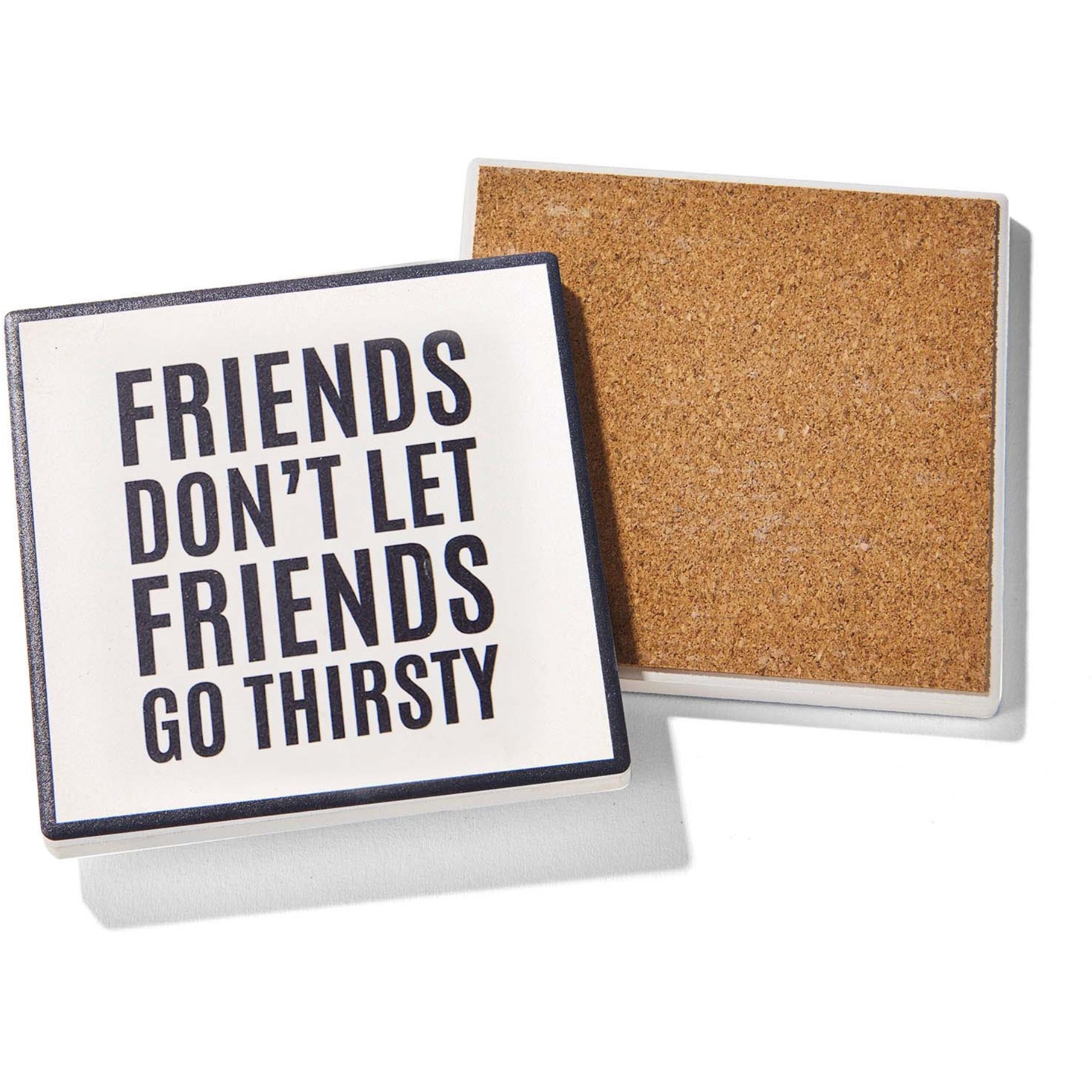 Work Hour Happy Hour Sentiments Set of 4 Ceramic Coasters 4.25''D