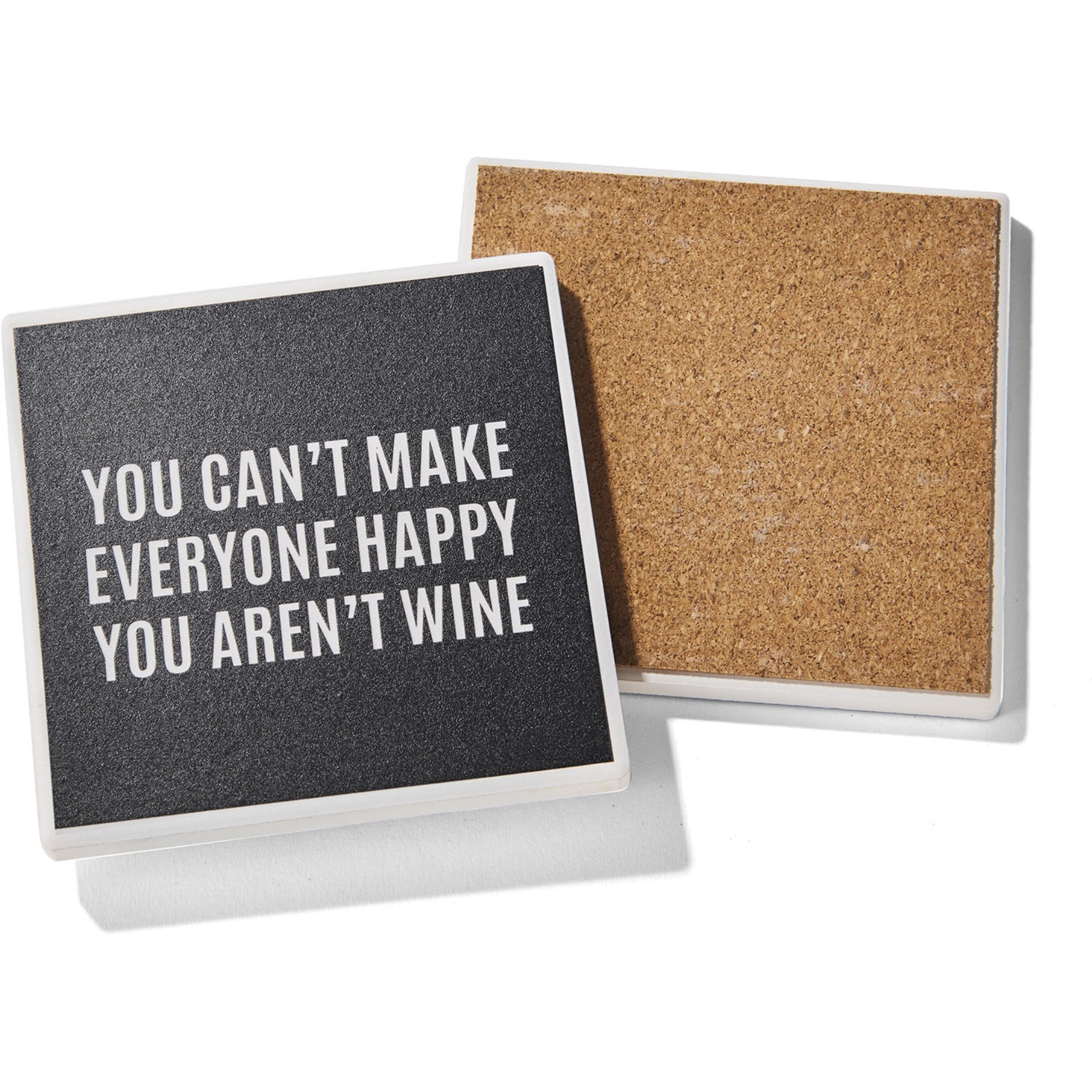 Cocktail Hour Sentiments Set of 4 Ceramic Coasters 4.25''D