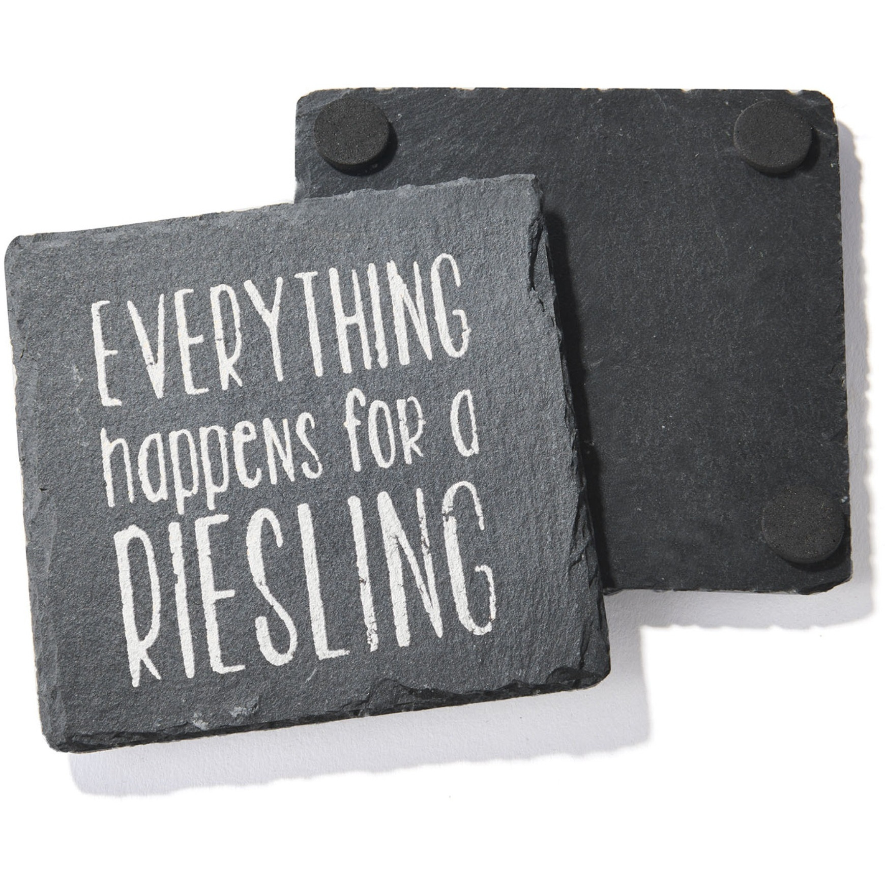Sip Sip Hooray  Slate  Coasters Silver Set of 4, Square 4X4"
