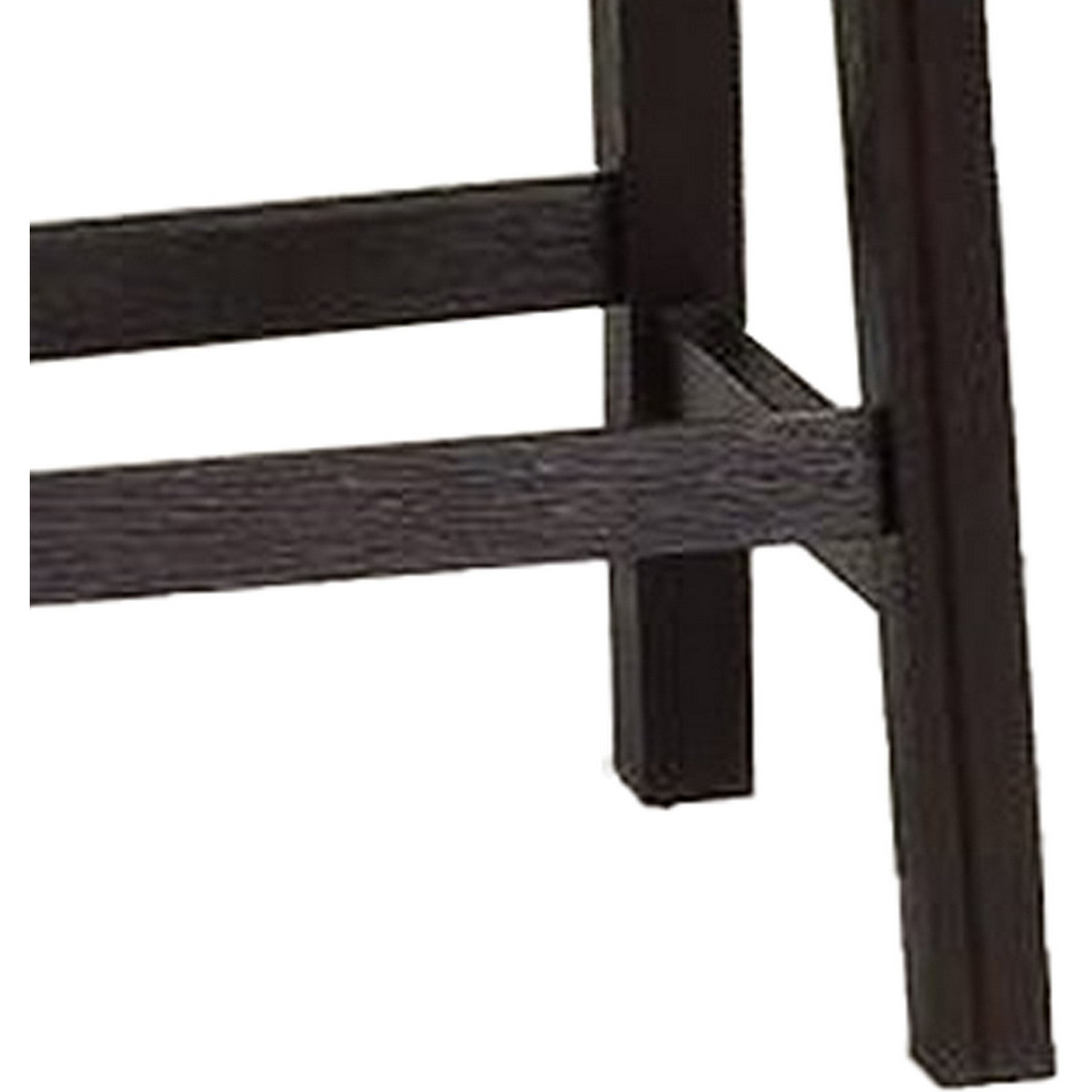 29 Inch Wooden Bar Stool with Upholstered Cushion Seat, Set of 2, Gray and Black