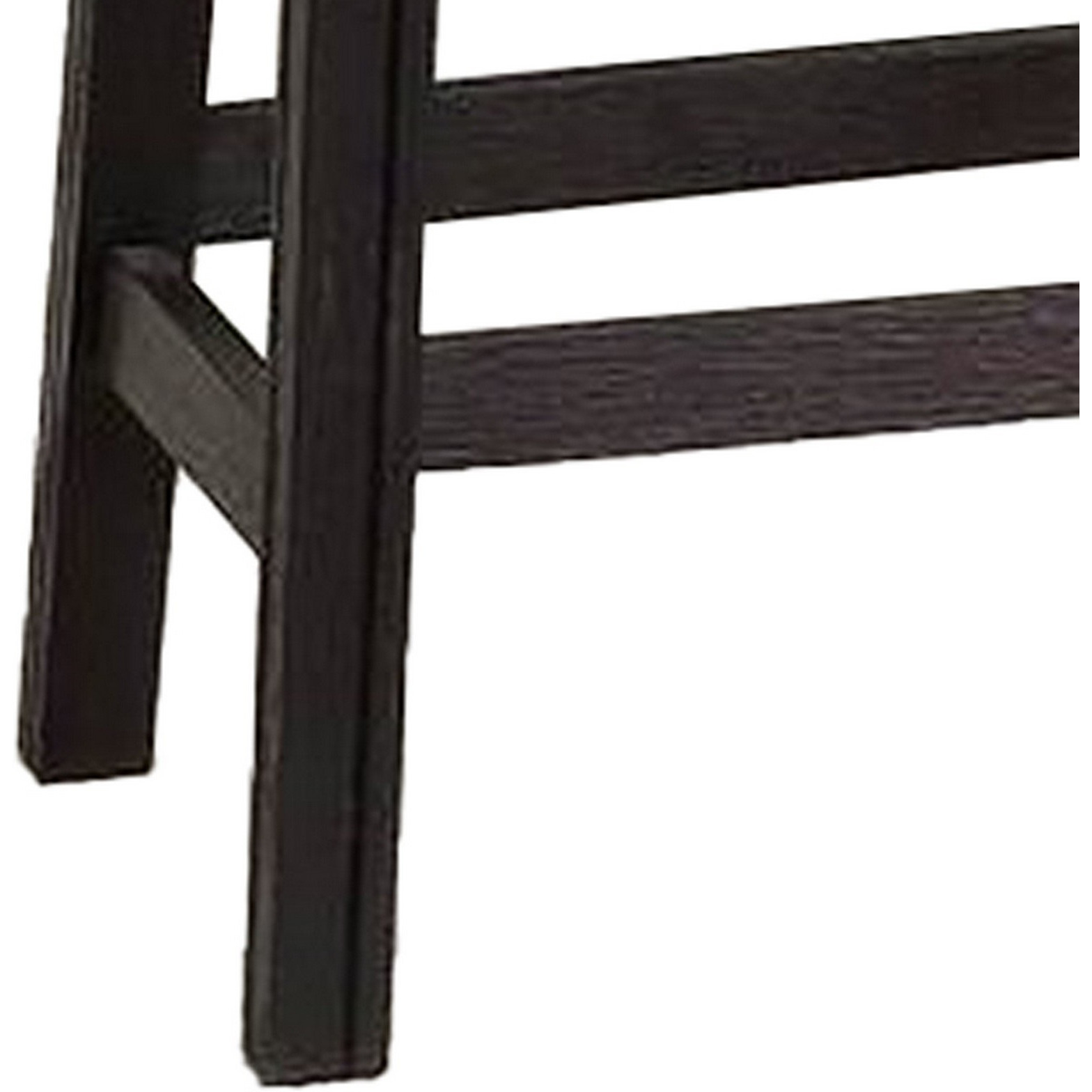18 Inch Wooden Stool with Upholstered Cushion Seat, Set of 2, Gray and Red