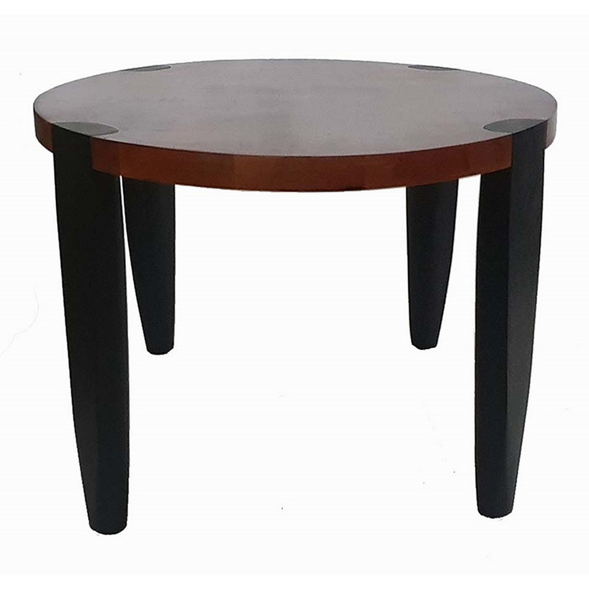 Max 35 Inch Oval Top Coffee Table, Mango Wood, Iron Frame, Brown, Black