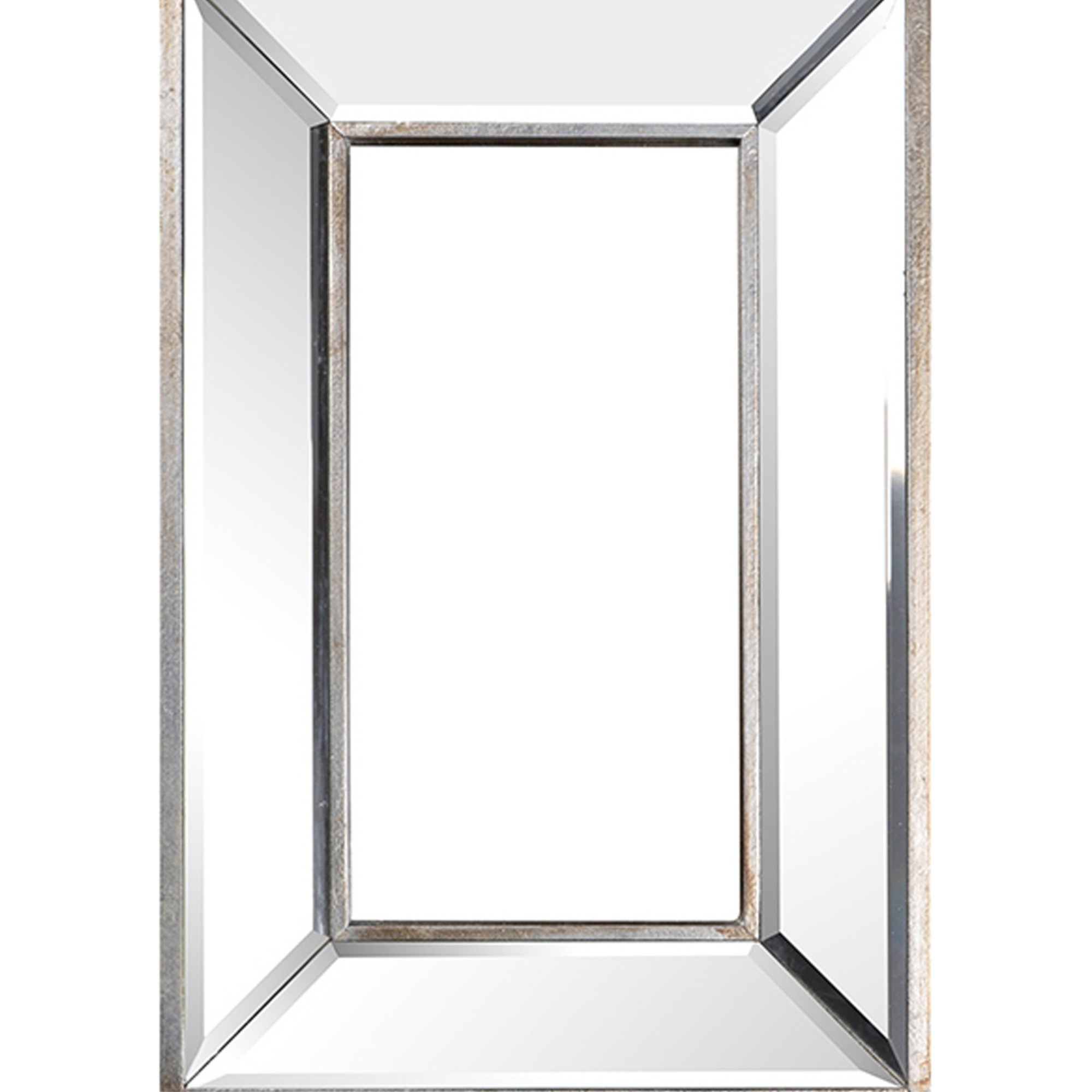 18, 14, 11 Inch Modern Accent Wall Mirror, Set of 3 Varied Shapes, Silver