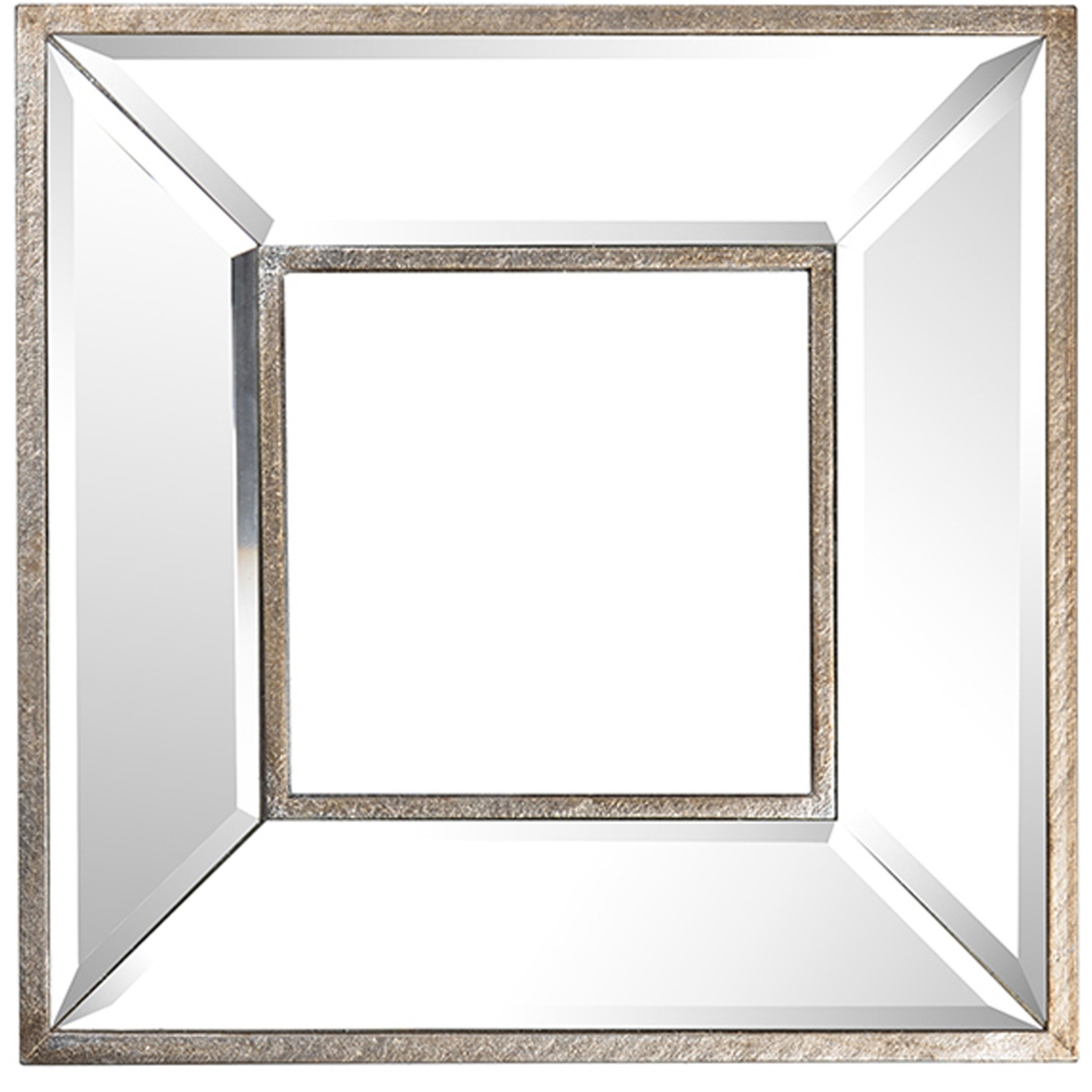 18, 14, 11 Inch Modern Accent Wall Mirror, Set of 3 Varied Shapes, Silver