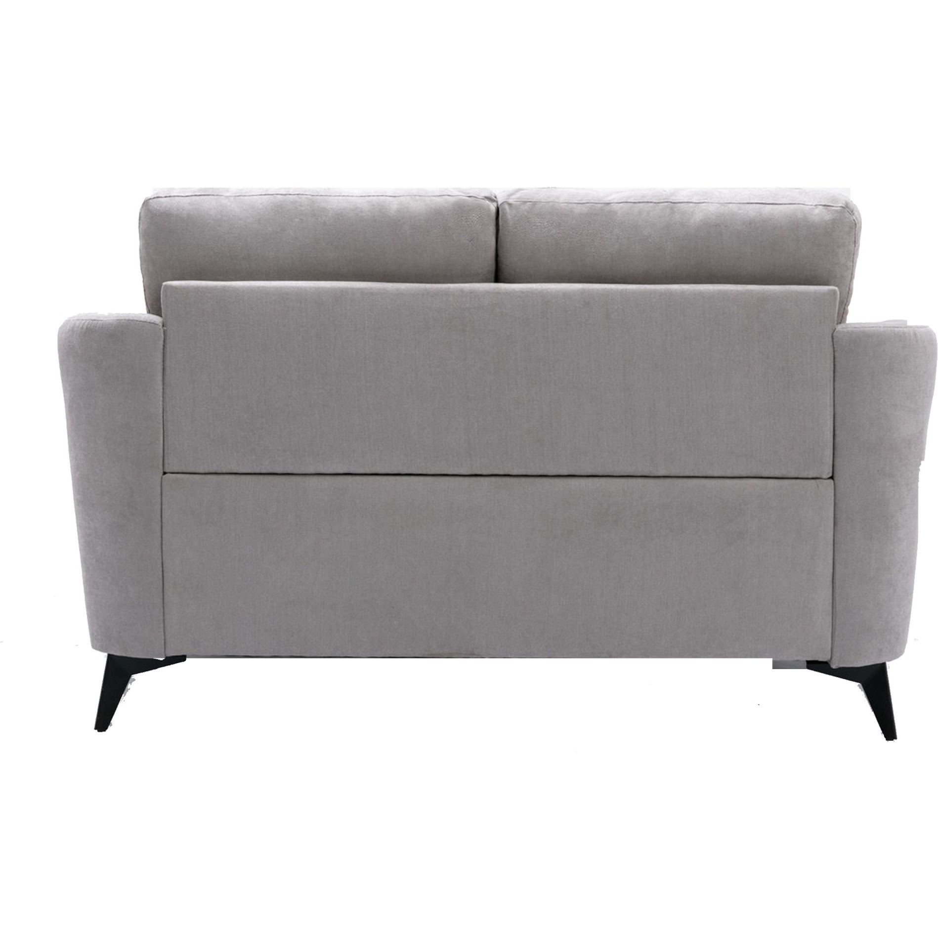 Odin 60 Inch Modern Loveseat, Tufted Cushions, Light Gray Velvet Upholstery