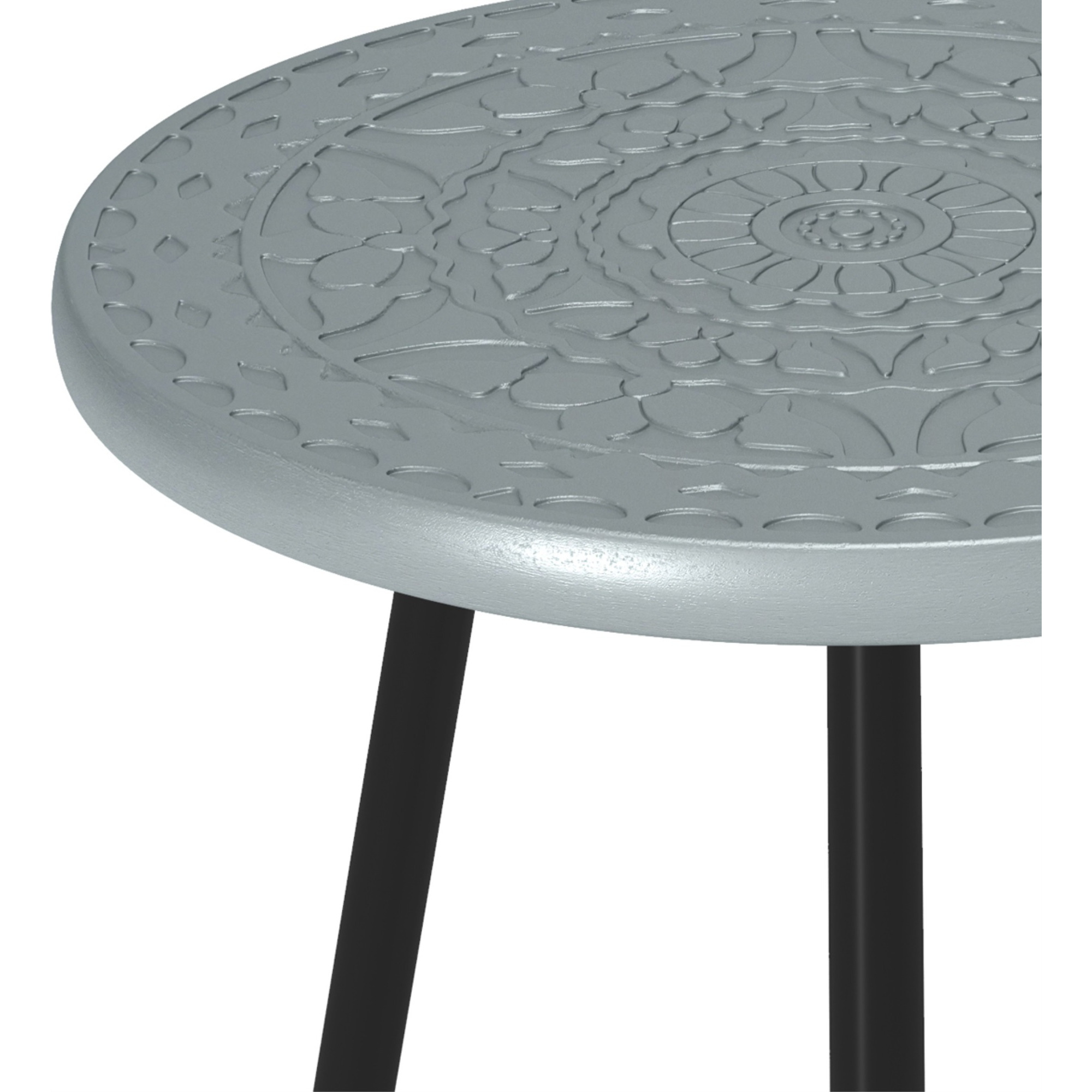 Sherbourne 17 in Wide Metal Side Table