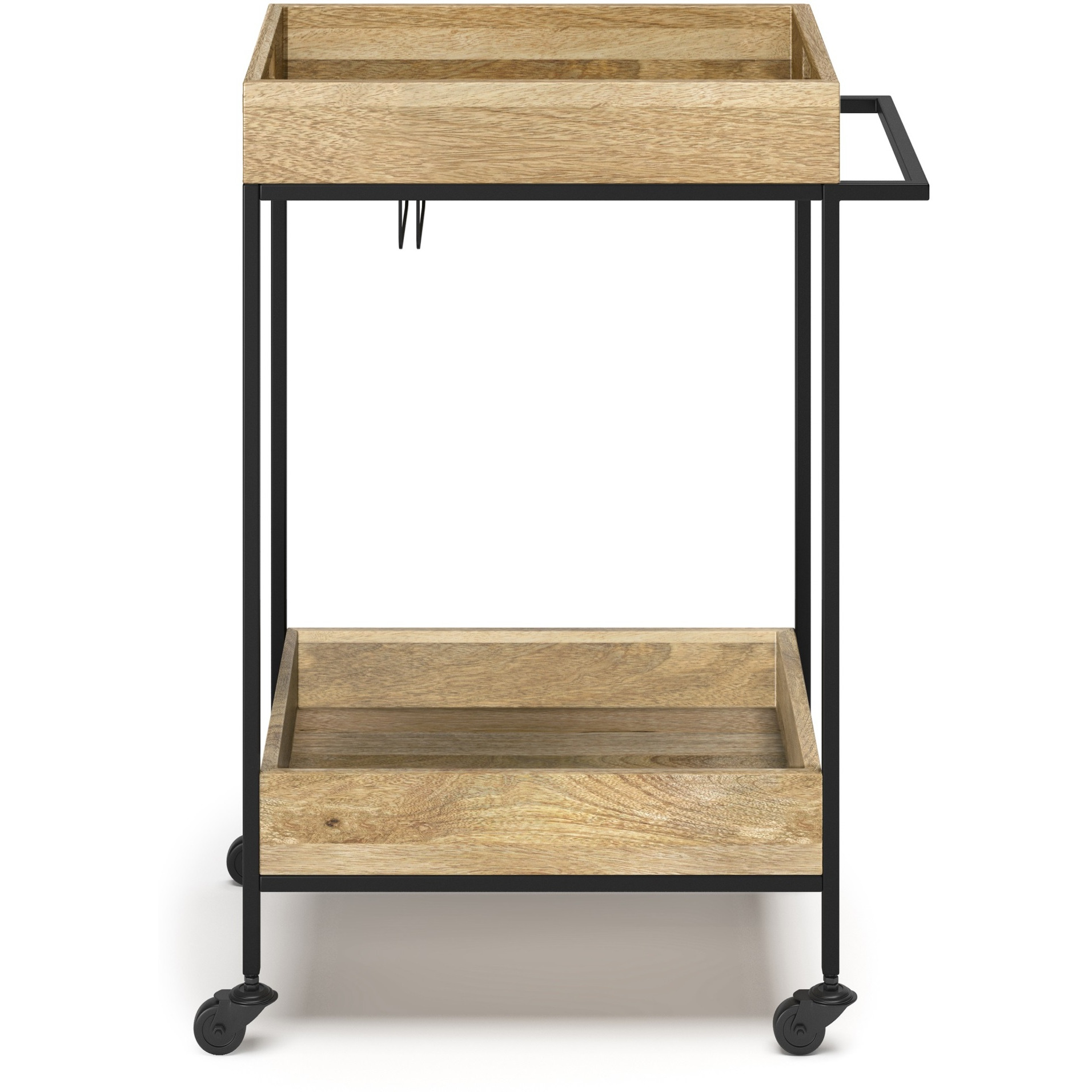 Simons 24 inch Bar Cart Industrial Contemporary in Cognac