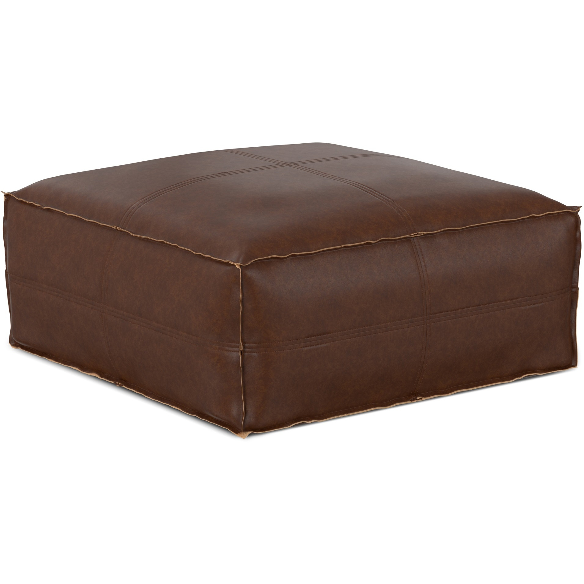 Brody 30 in Wide Large Square Coffee Table Pouf