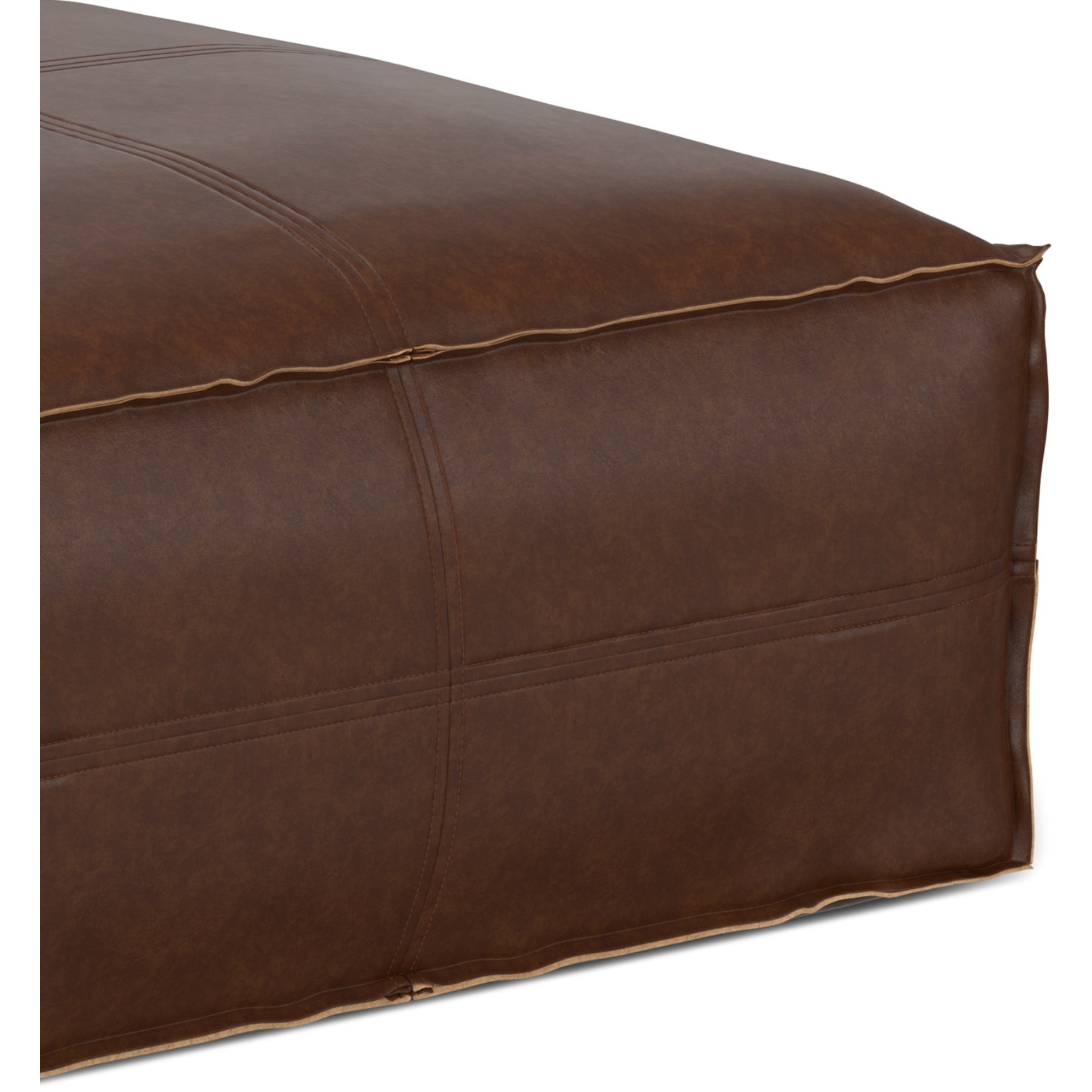 Brody 30 in Wide Large Square Coffee Table Pouf