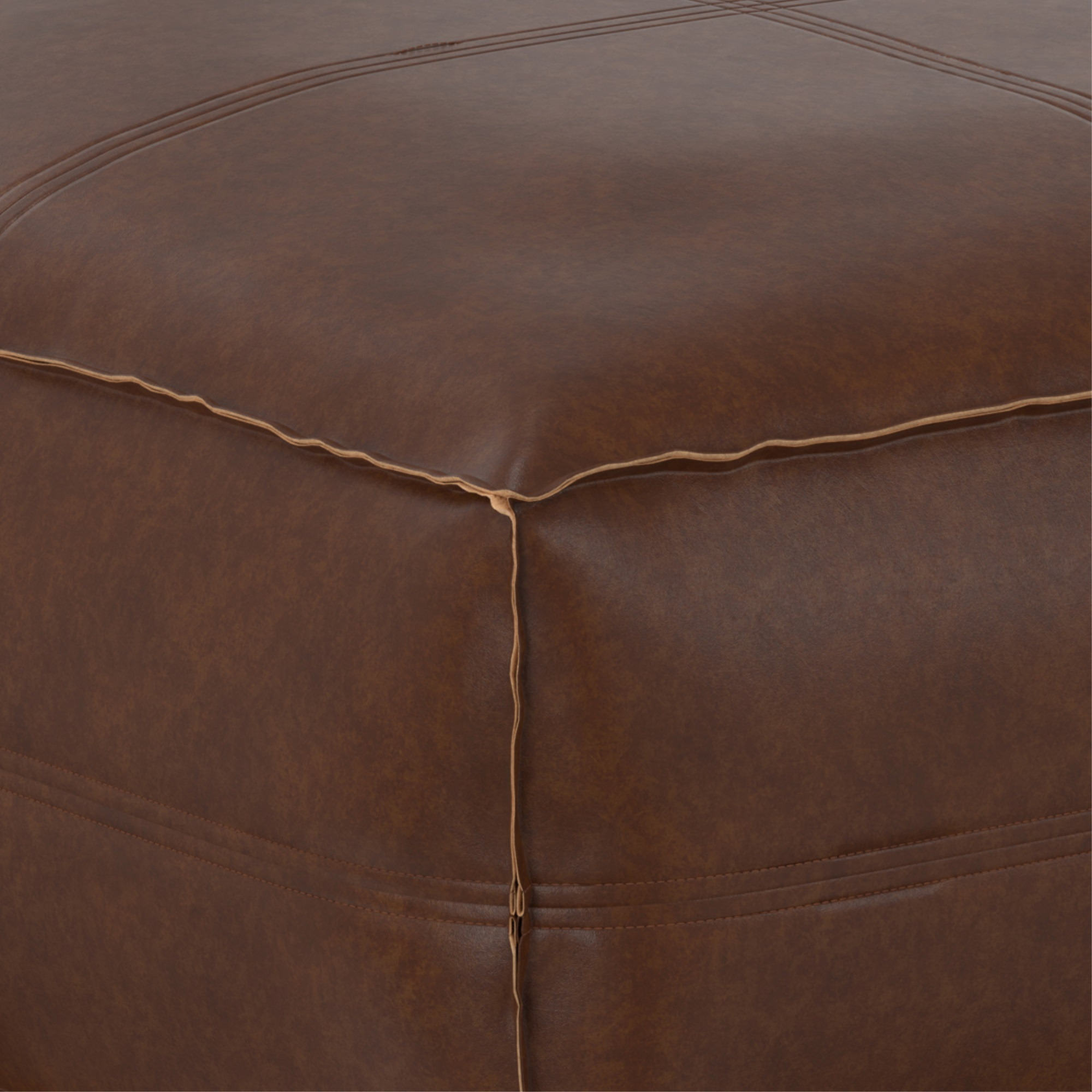 Brody 30 in Wide Large Square Coffee Table Pouf