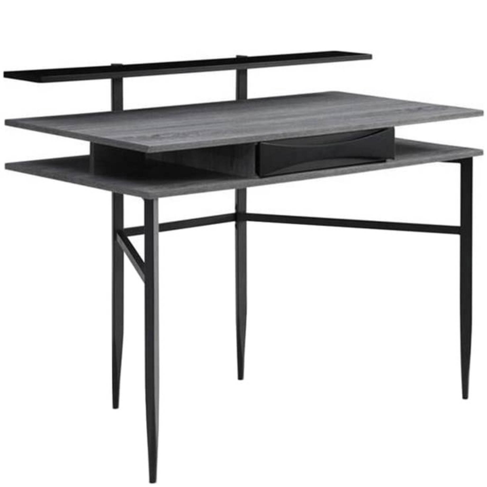 Layna Writing Desk, Grey/Black