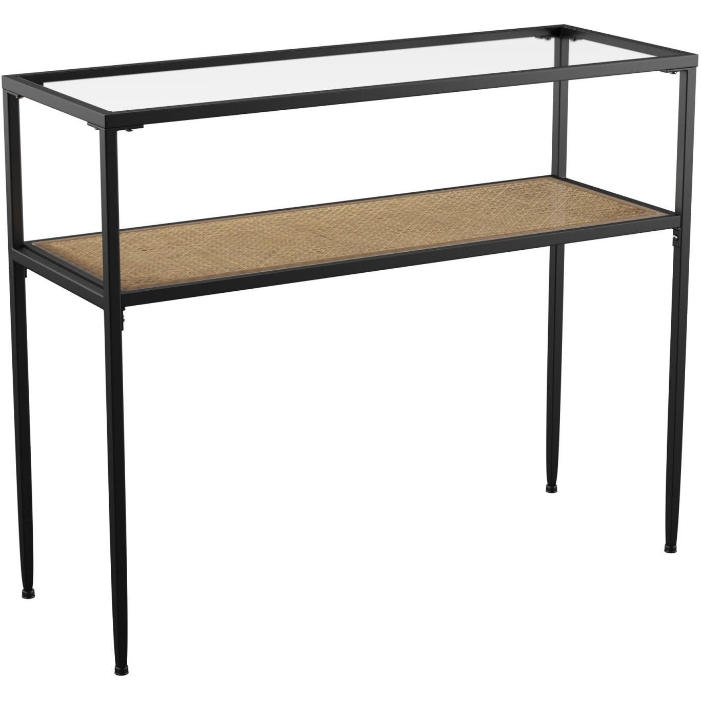 Bladeston Glass-Top Console Table