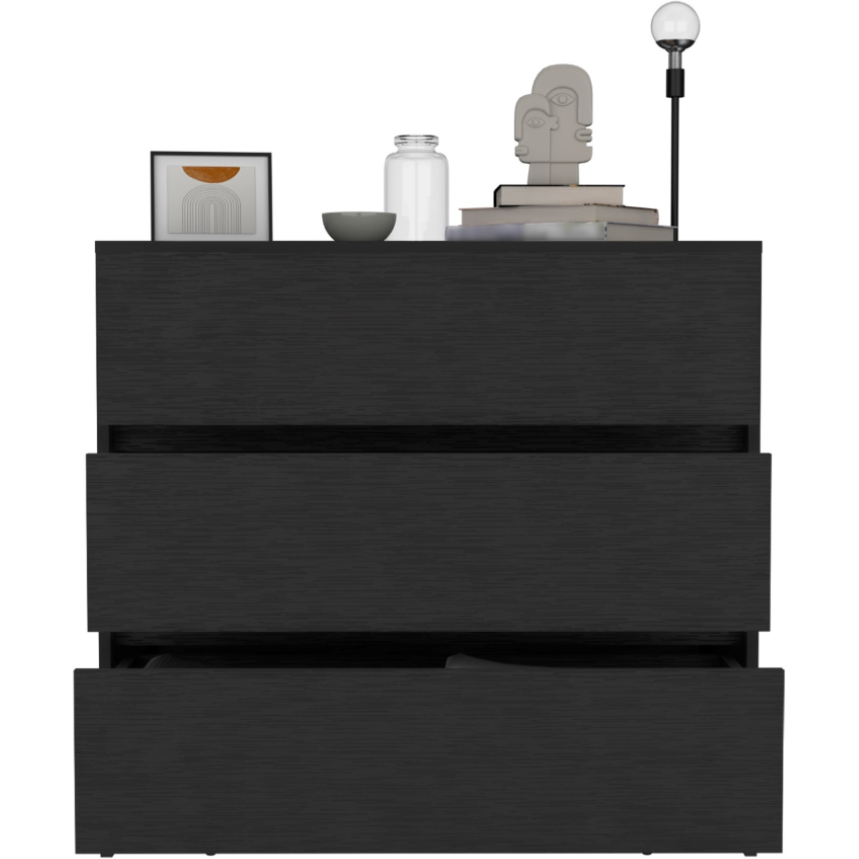 Austin Three Drawer Dresser -Bedroom -Black