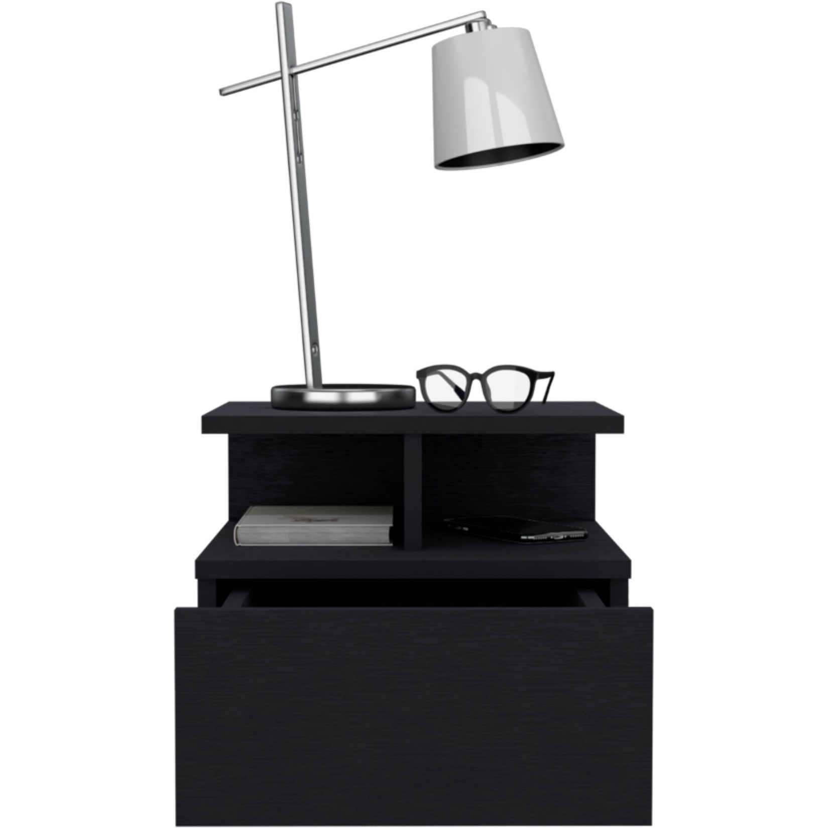 Adele Floating Nightstand -Bedroom-Black
