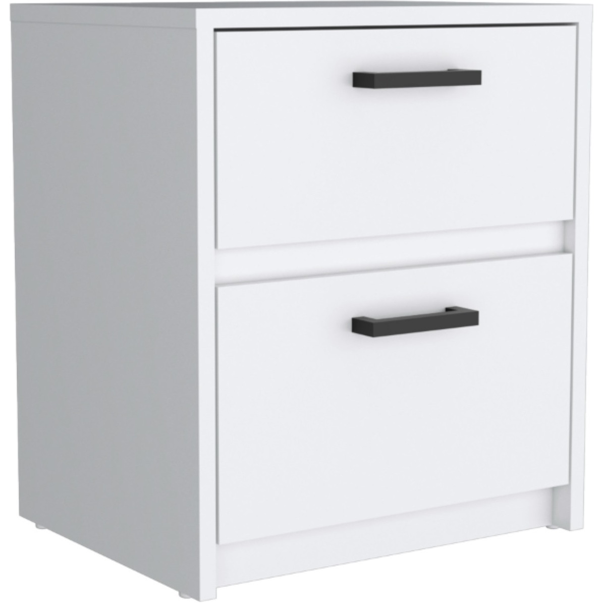 Trivor 2 Drawers Nightstand -Bedroom-White